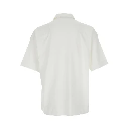 T-Shirt TELEMO White with Round Neck and Short Sleeves in Cotton for Men
