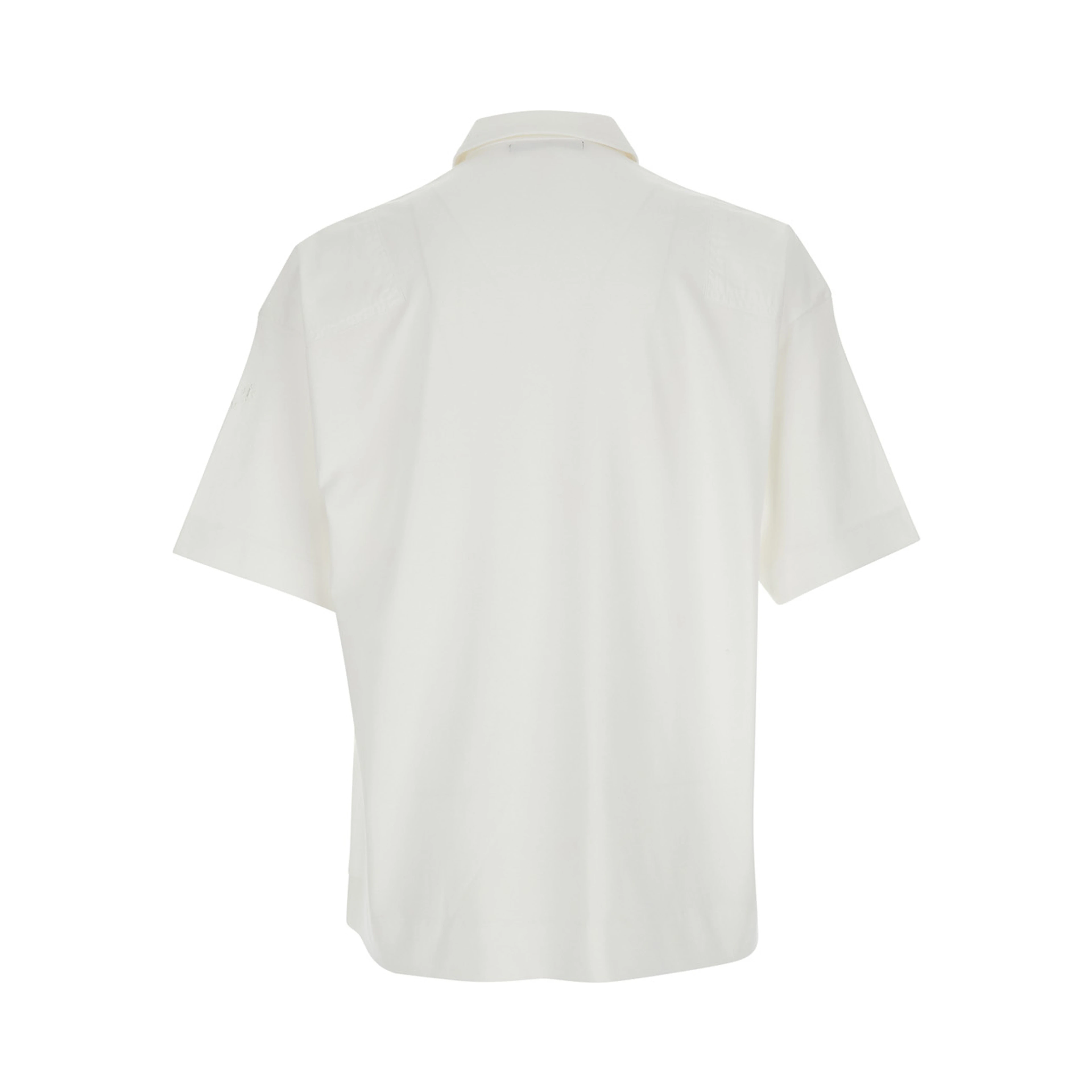 T-Shirt TELEMO White with Round Neck and Short Sleeves in Cotton for Men