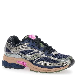 Omni 9 Blue Low Top Sneakers with Perforated Design and Logo Patch on the Tongue in Tech Fabric Unisex