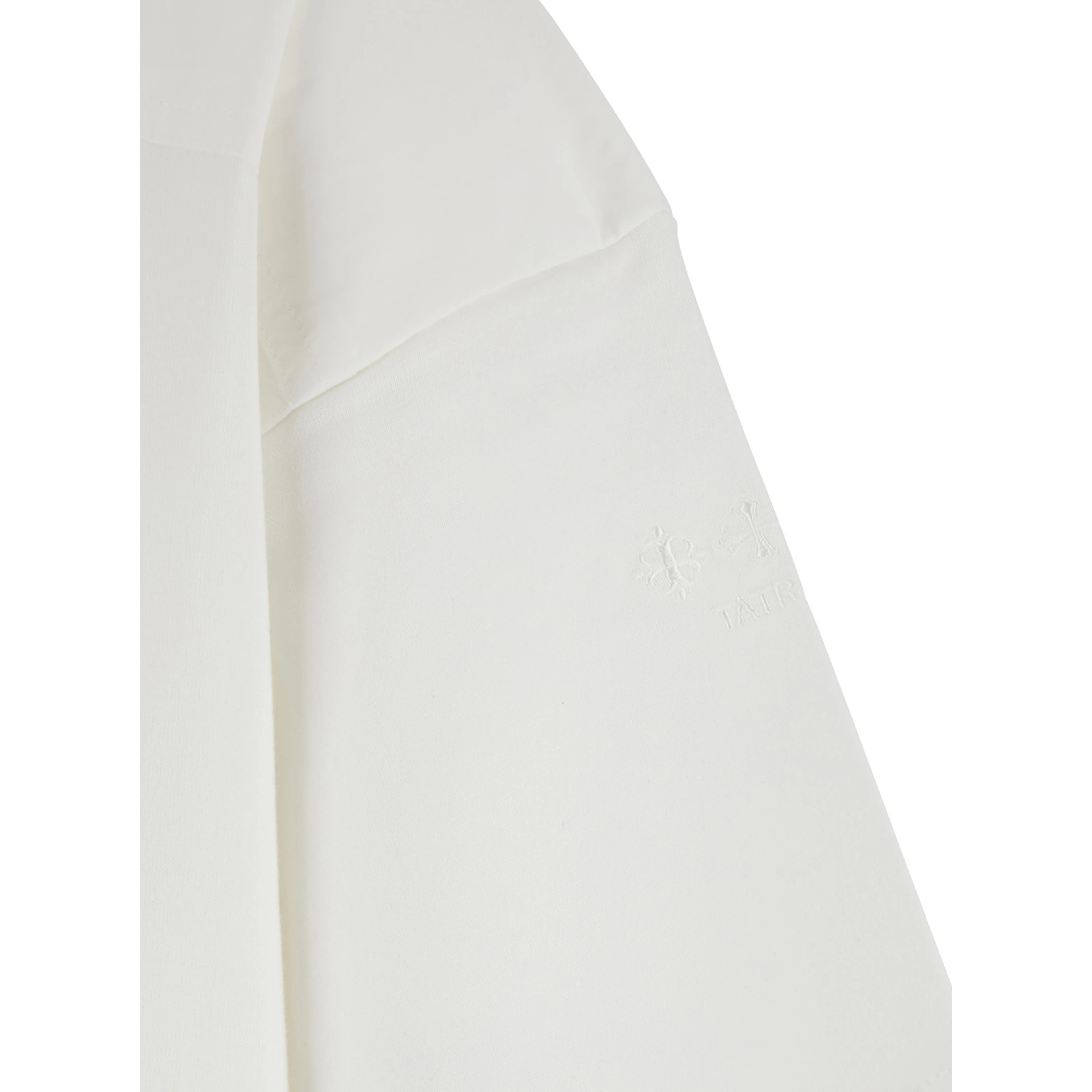 T-Shirt TELEMO White with Round Neck and Short Sleeves in Cotton for Men