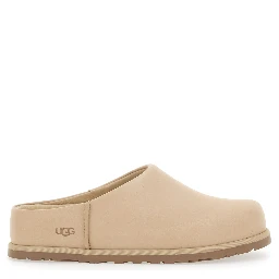 W OTZO CLOG Beige with Simple Design in Leather for Women