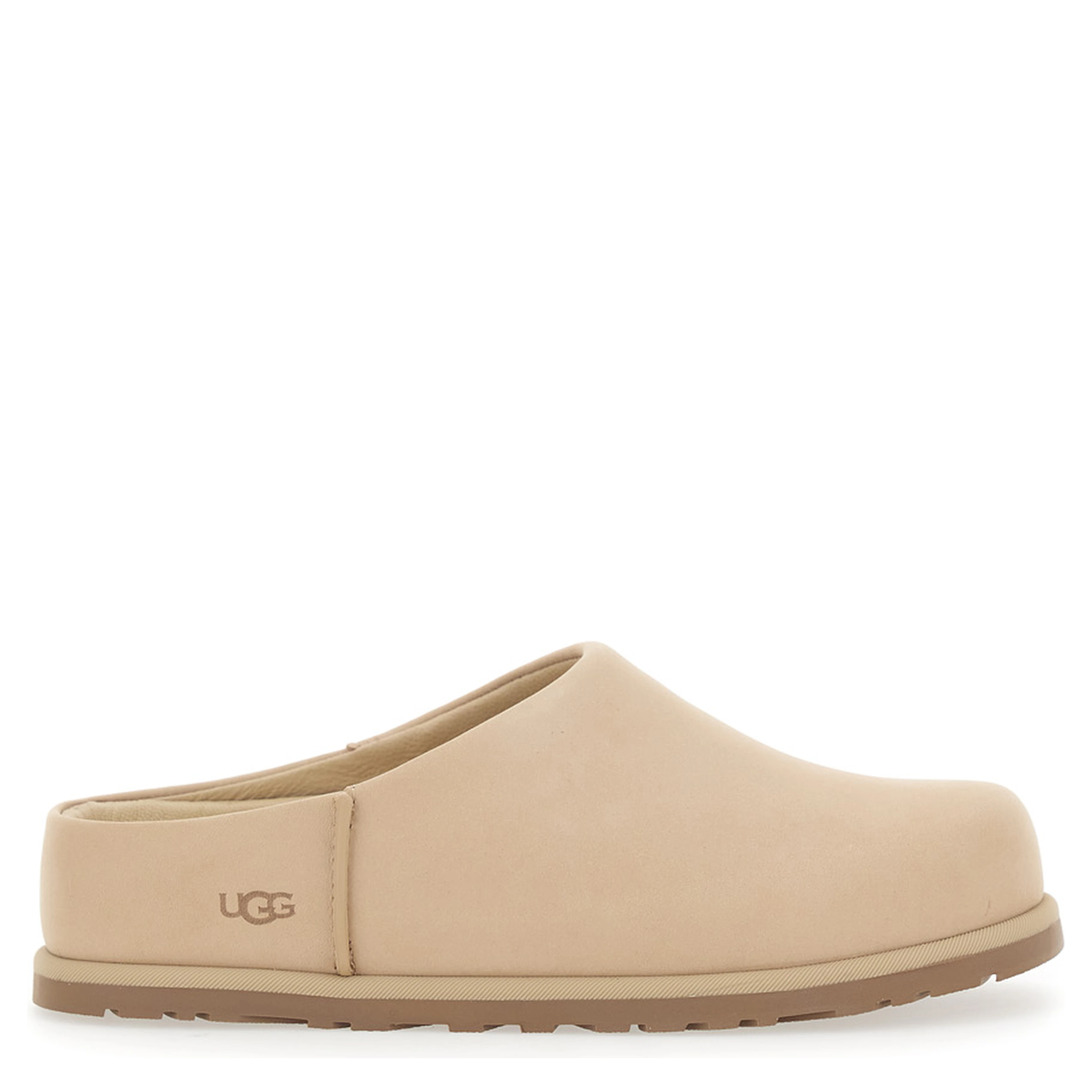W OTZO CLOG Beige with Simple Design in Leather for Women