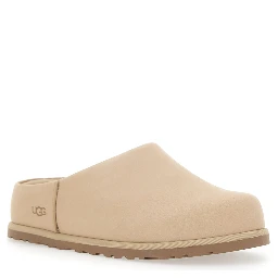 W OTZO CLOG Beige with Simple Design in Leather for Women