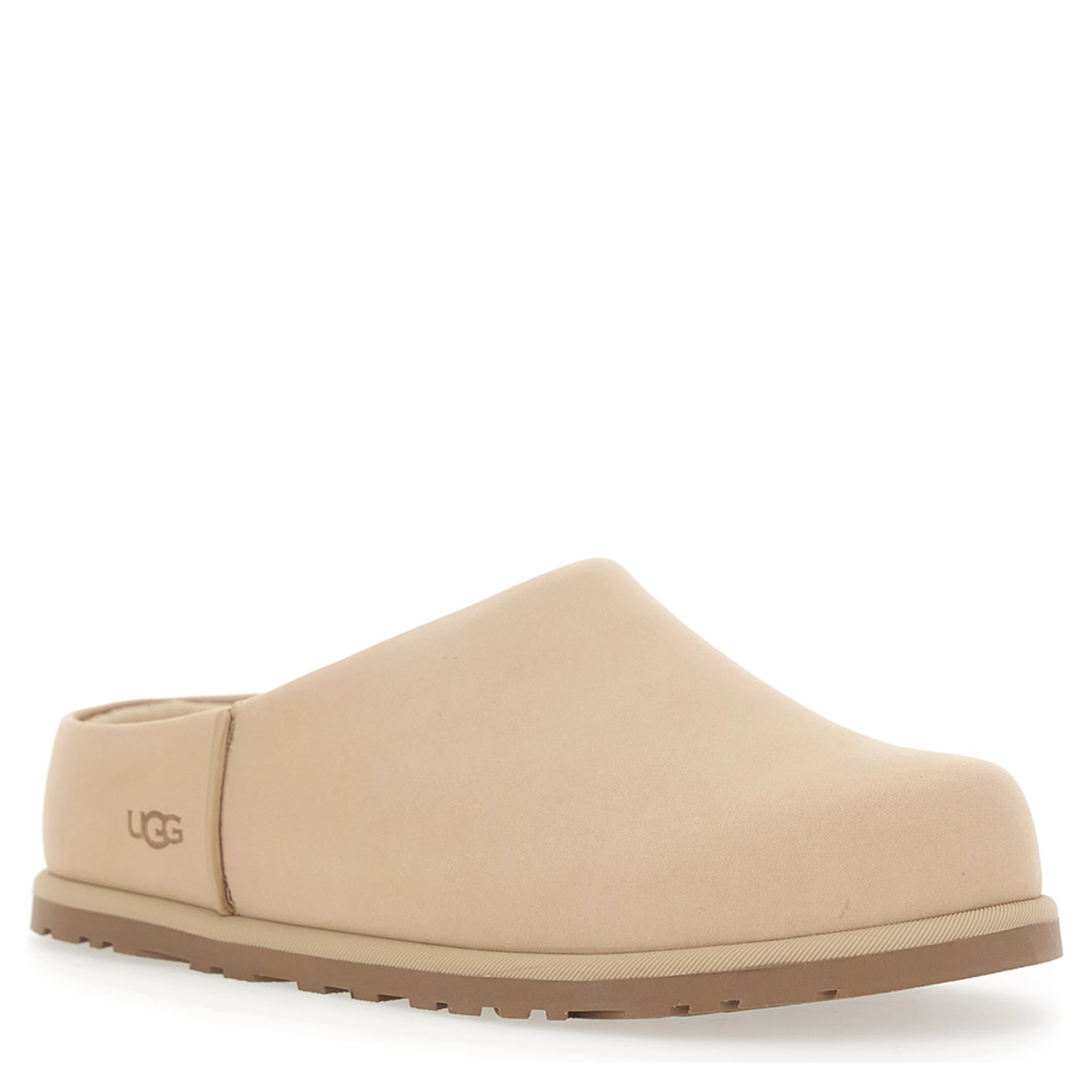 W OTZO CLOG Beige with Simple Design in Leather for Women