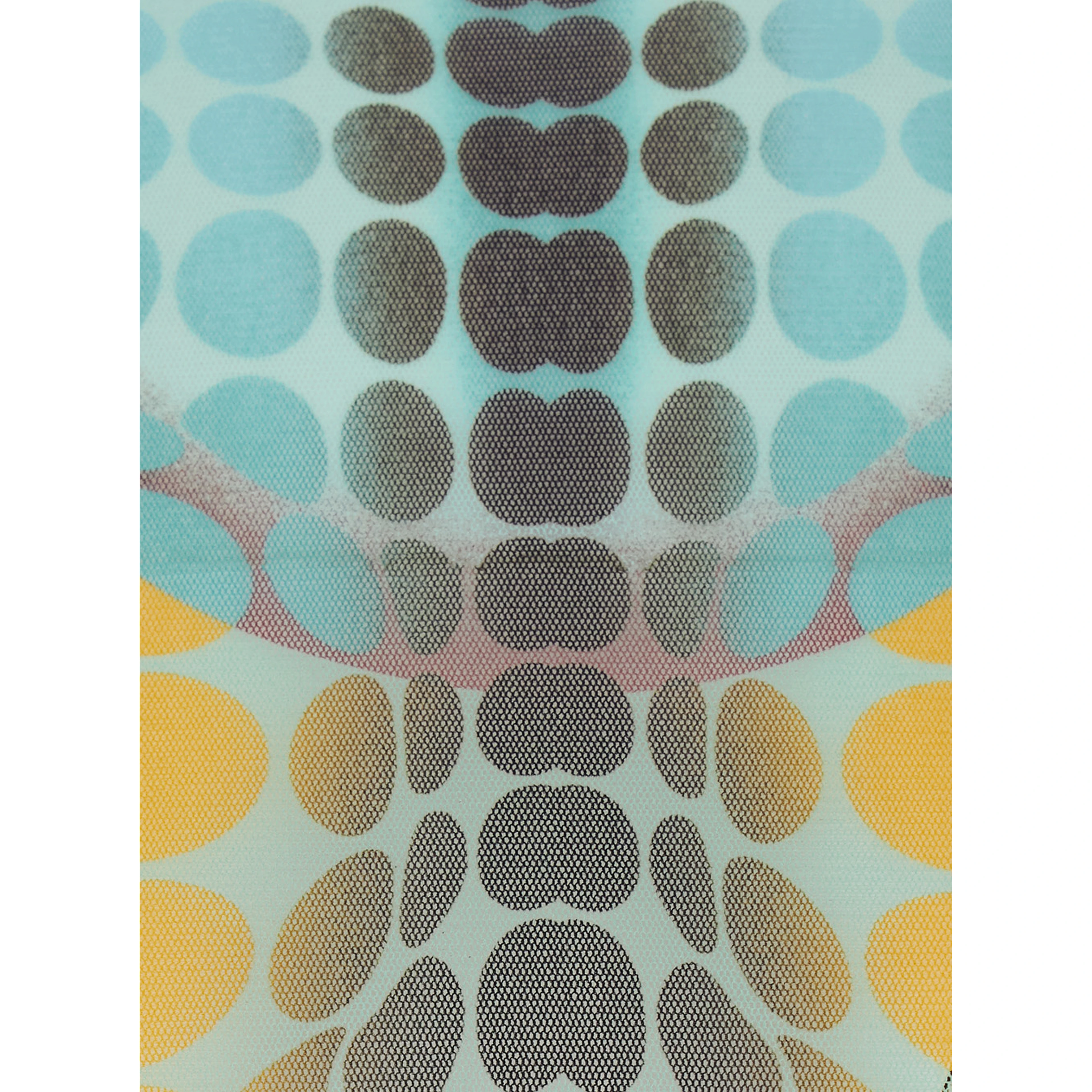 Multicolor High Neck Top with All-Over Print in Tech Fabric for Women