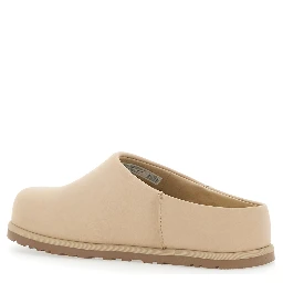 W OTZO CLOG Beige with Simple Design in Leather for Women