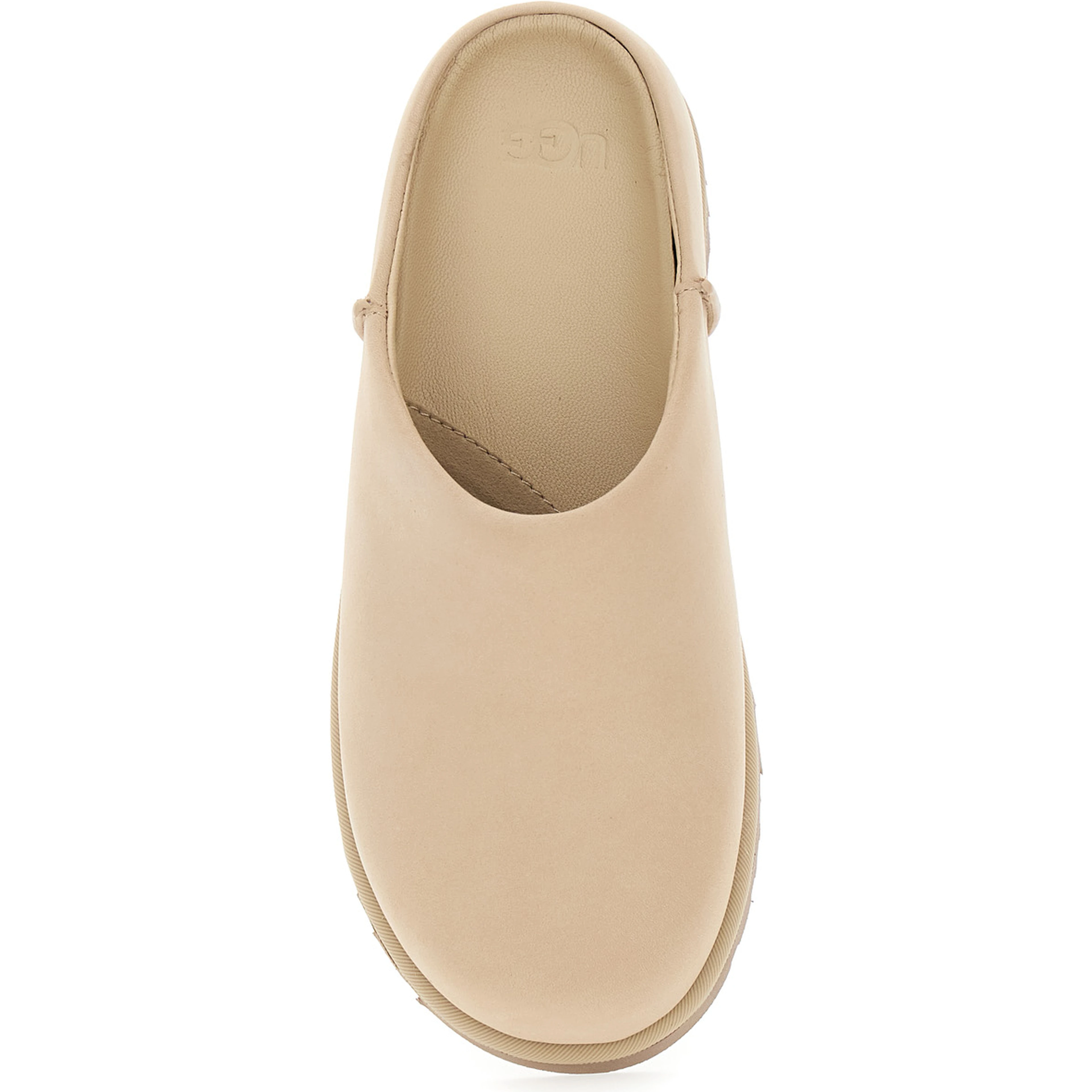 W OTZO CLOG Beige with Simple Design in Leather for Women