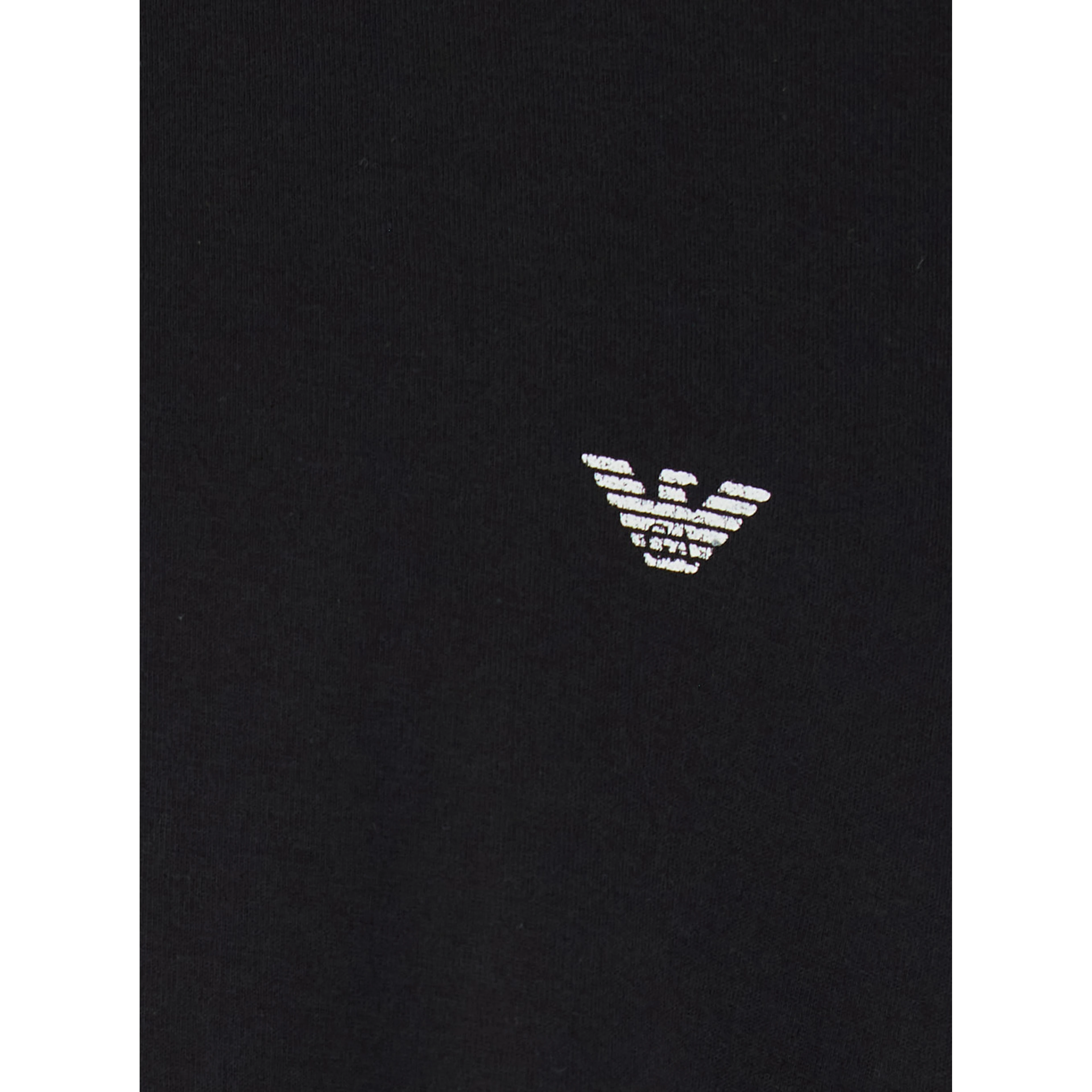 Black Crew neck T-shirt with logo on front and back in cotton for men