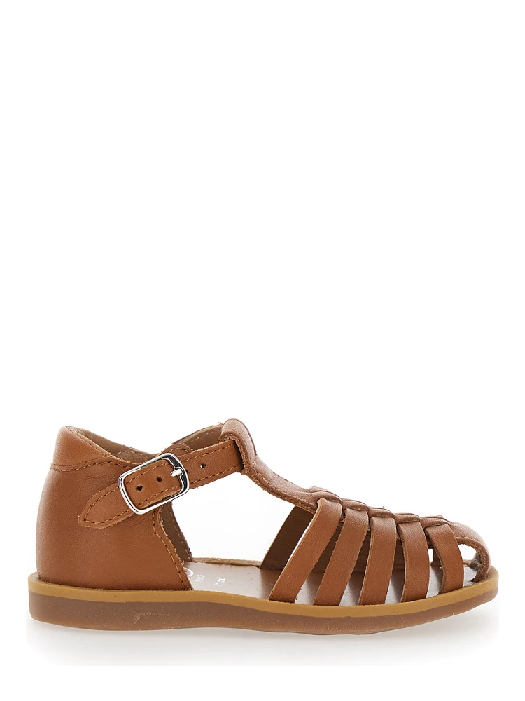 PITTI NAPPA Brown Leather Sandals