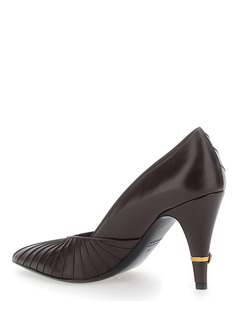 GIANNI PUMP LEATHER Brown Leather Pumps for Women