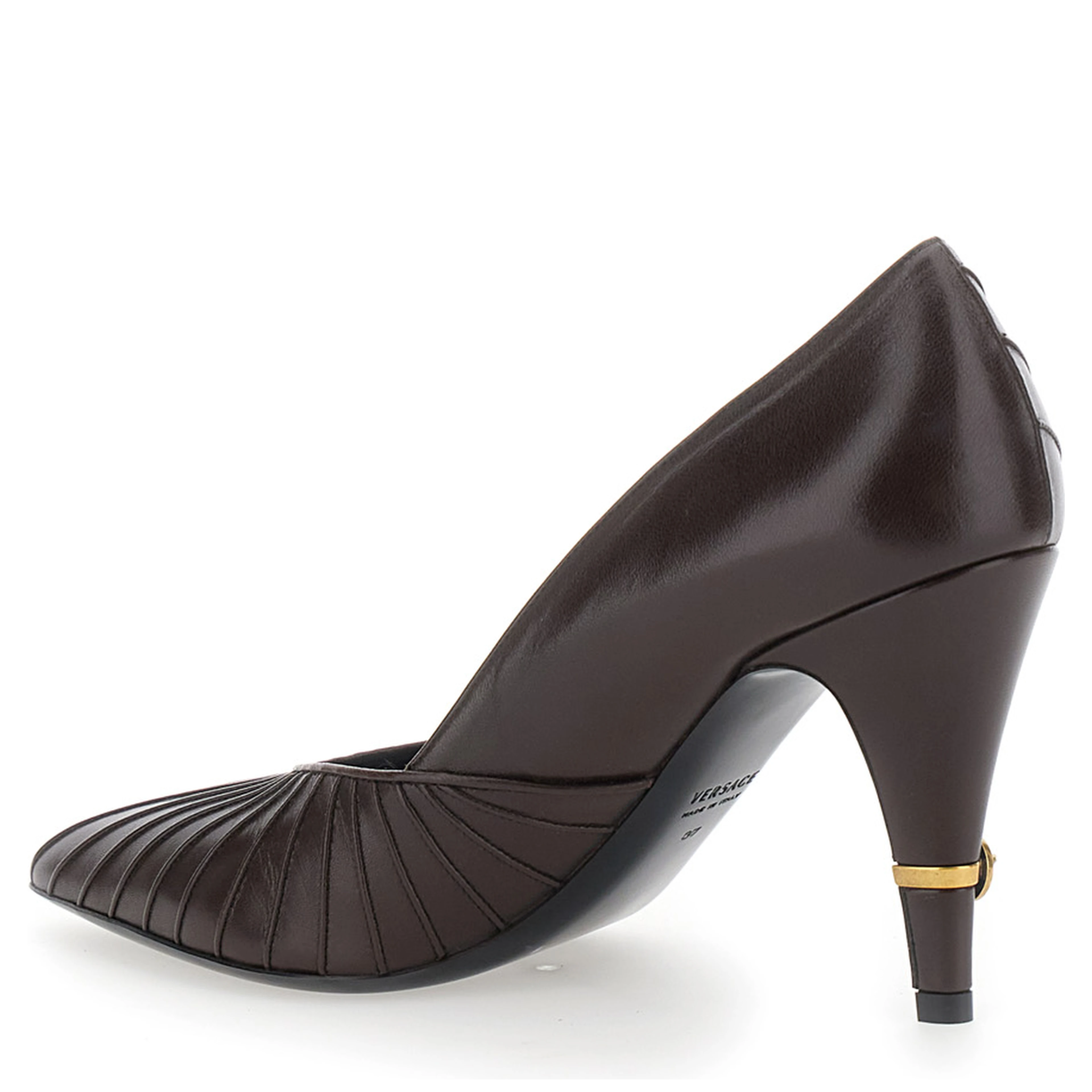 GIANNI PUMP LEATHER Brown Leather Pumps for Women