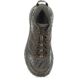 Mafate Speed 2 Black Low Top Sneakers with Logo Print on the Side in Tech Fabric Unisex