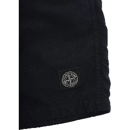 Blue Shorts L1S16B100003S0046V0020 with Side Pockets and Polyamide Belt for Men