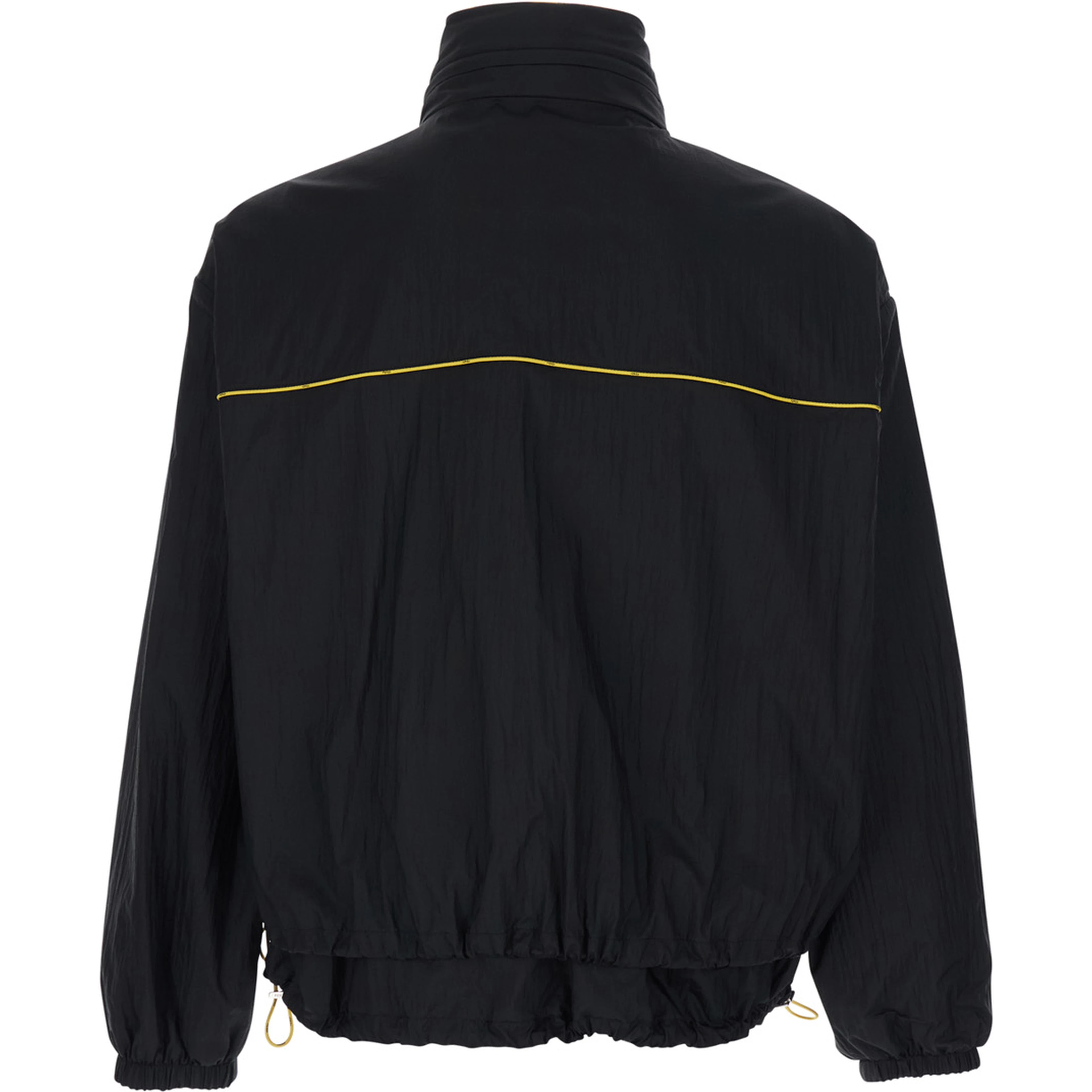 Black Reversible Jacket with FF Details in Tech Fabric for Men