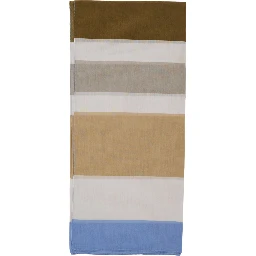 Multicolor Scarf with All-Over Print in Cotton and Silk for Women
