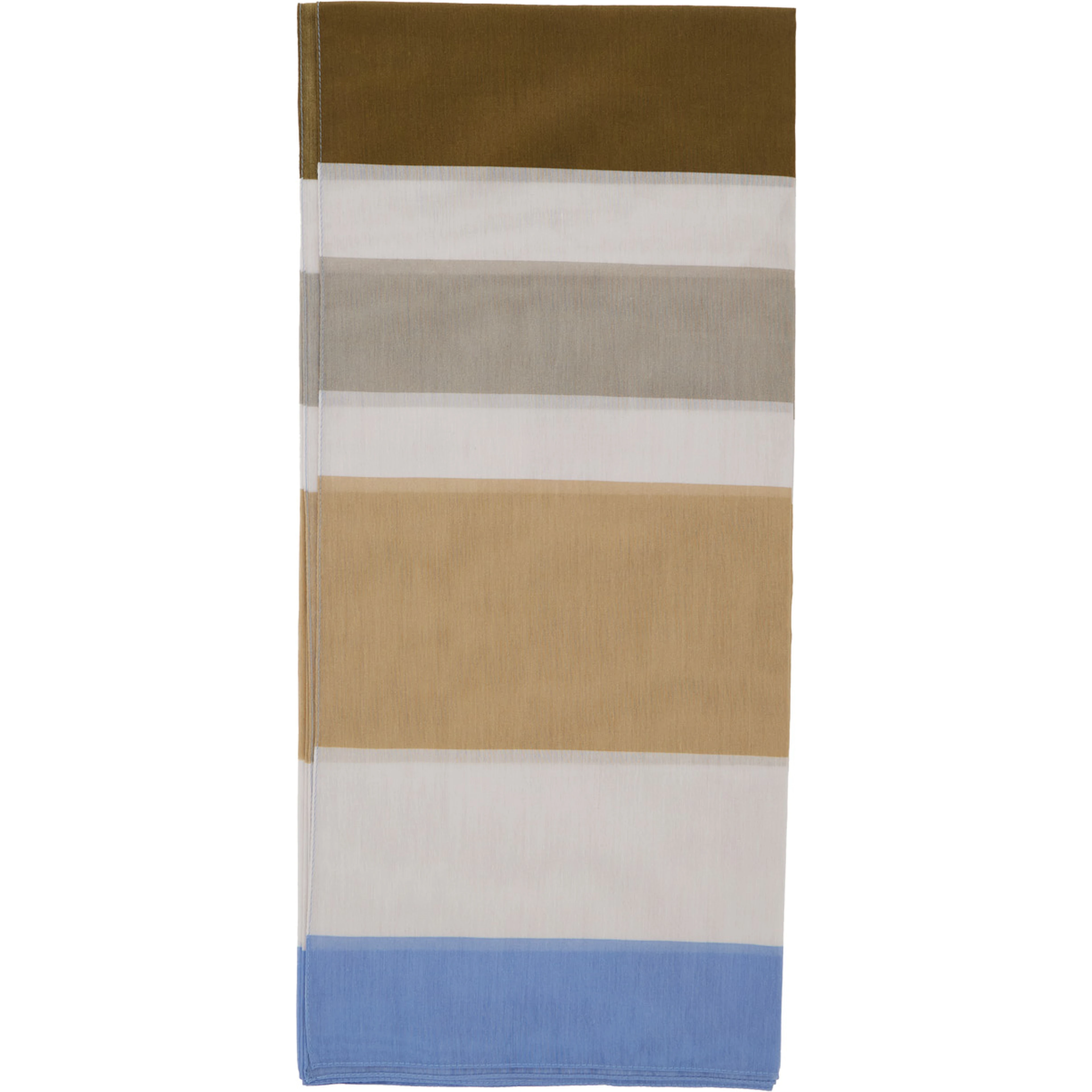 Multicolor Scarf with All-Over Print in Cotton and Silk for Women