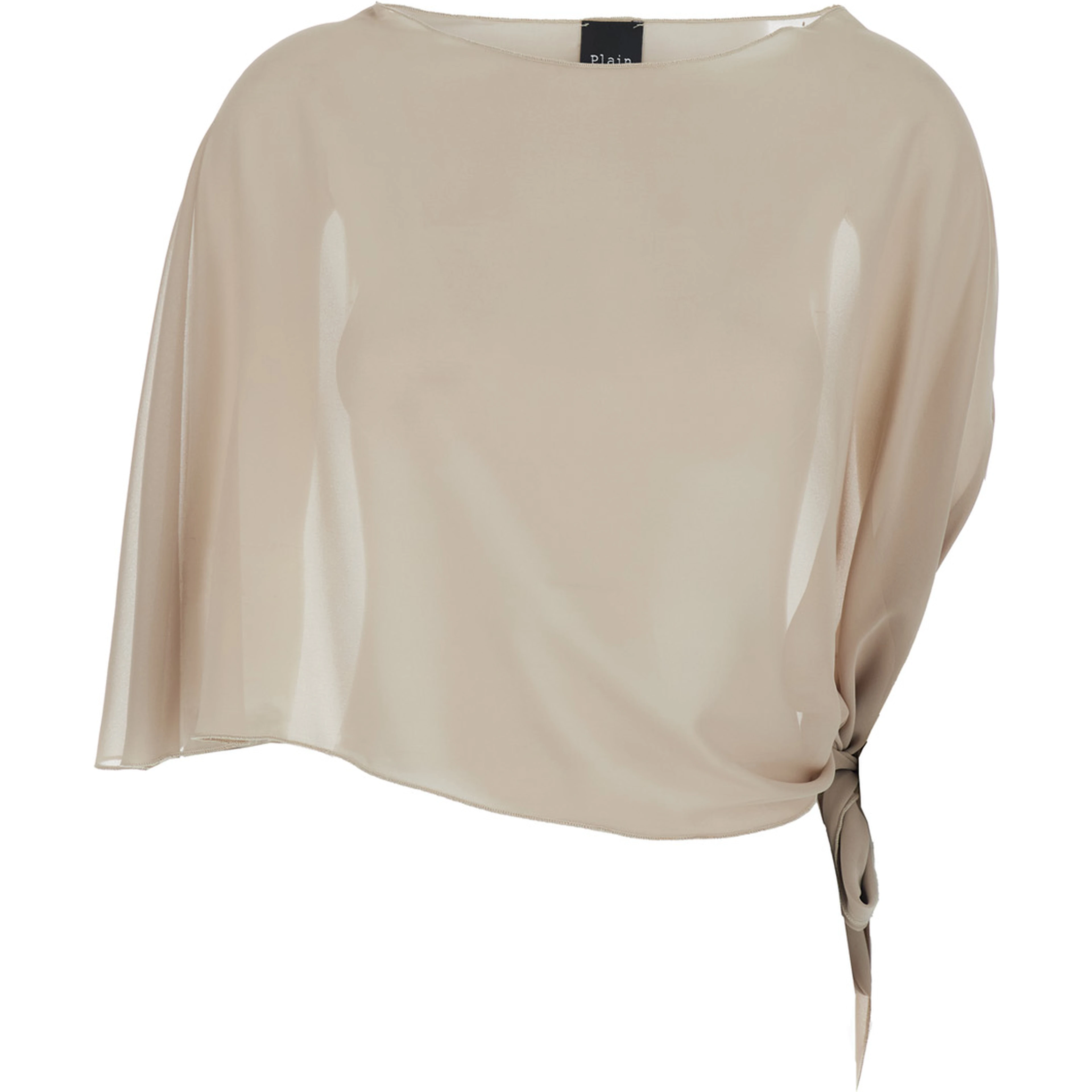 Beige Stole with side knot in Tech Fabric Woman
