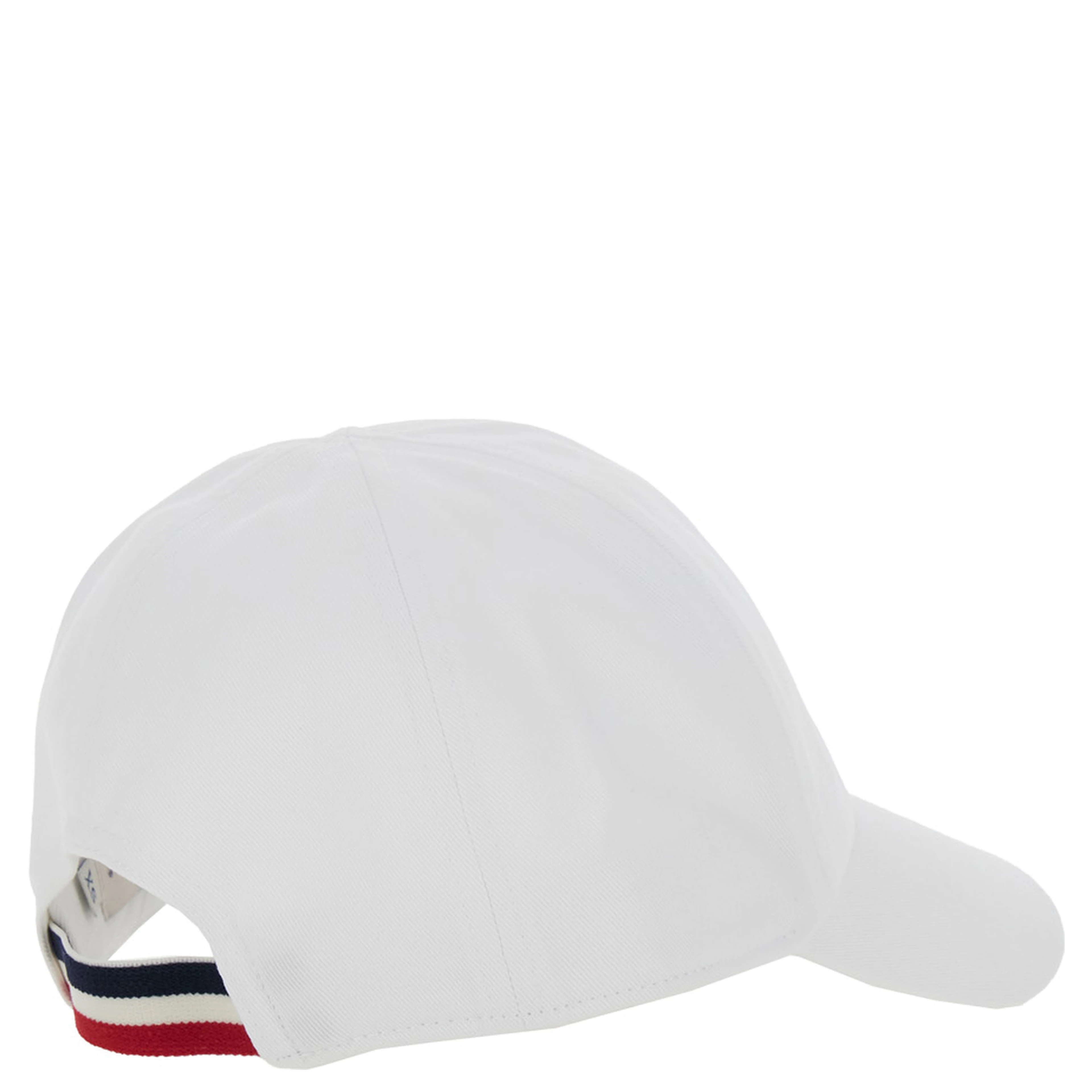 White Baseball cap with logo patch on the front in cotton baby