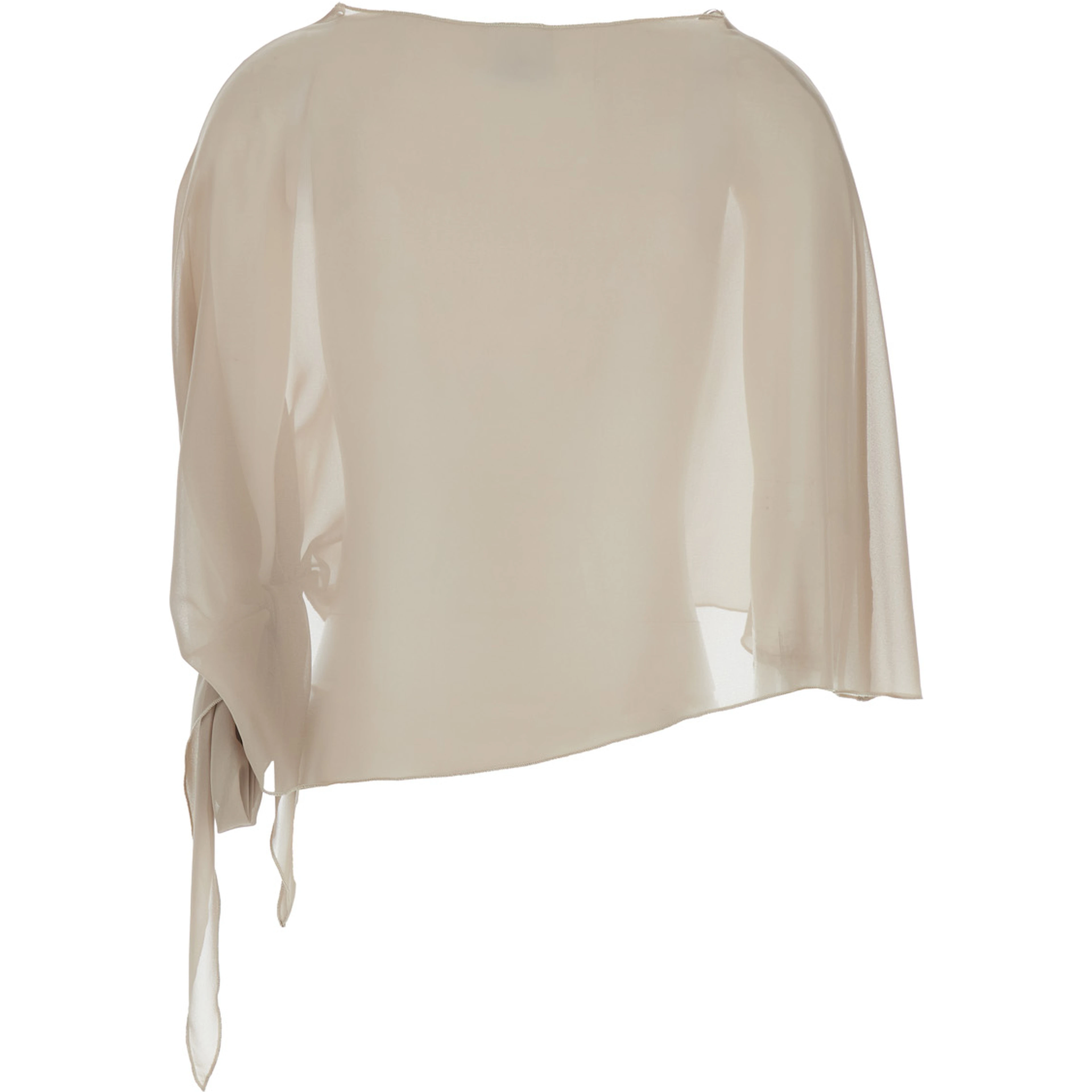 Beige Stole with side knot in Tech Fabric Woman