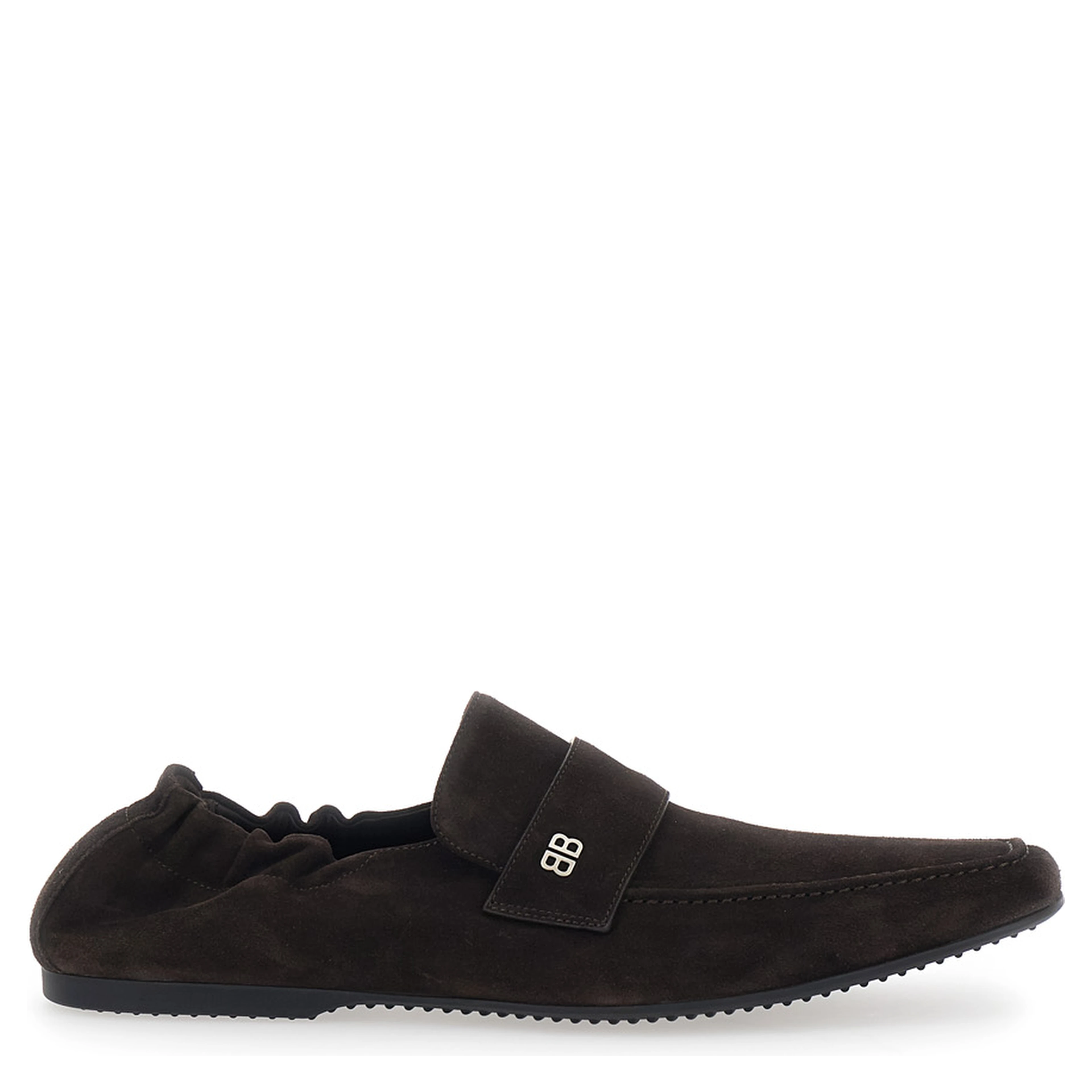 PALERMO Brown Loafers with Rounded Toe in Leather for Men