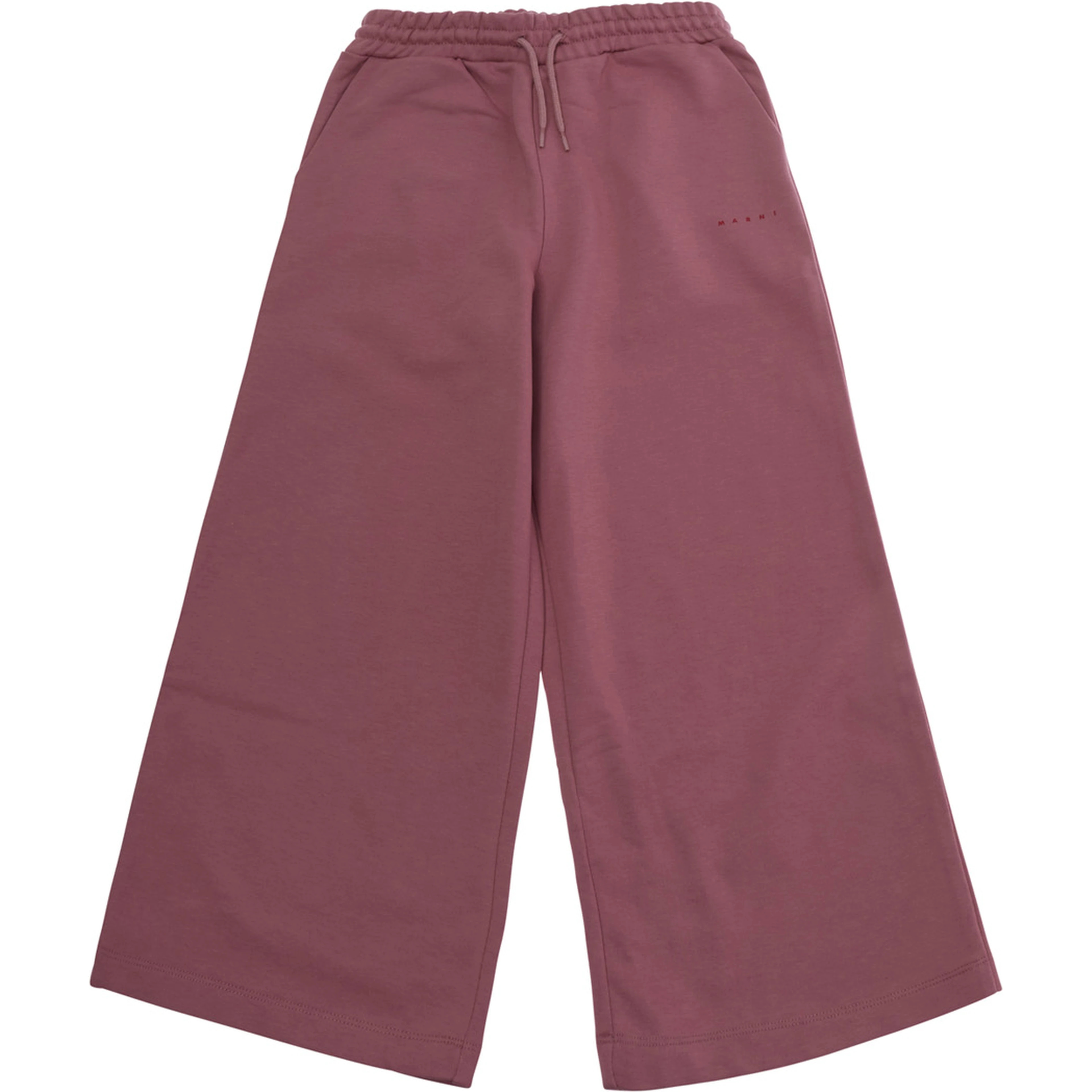 pink pants with elasticated waist and logo on the front in cotton Girl