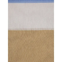 Multicolor Scarf with All-Over Print in Cotton and Silk for Women