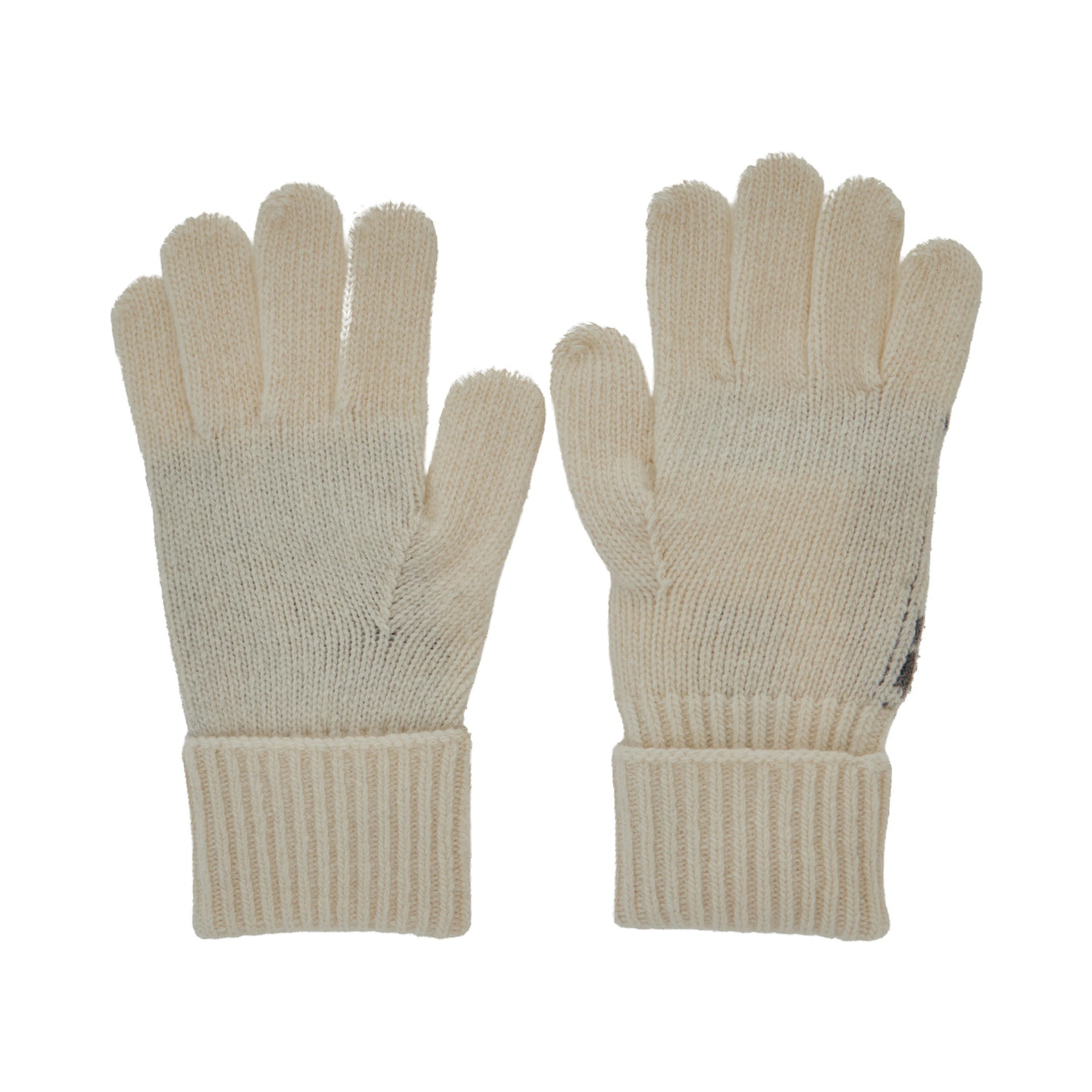 Unisex Gloves size II and III in wool and nylon in white for boy