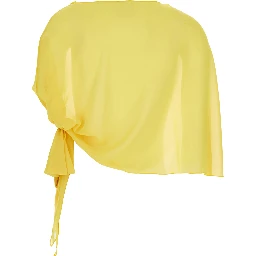 Yellow Stole with side knot in Tech Fabric Woman