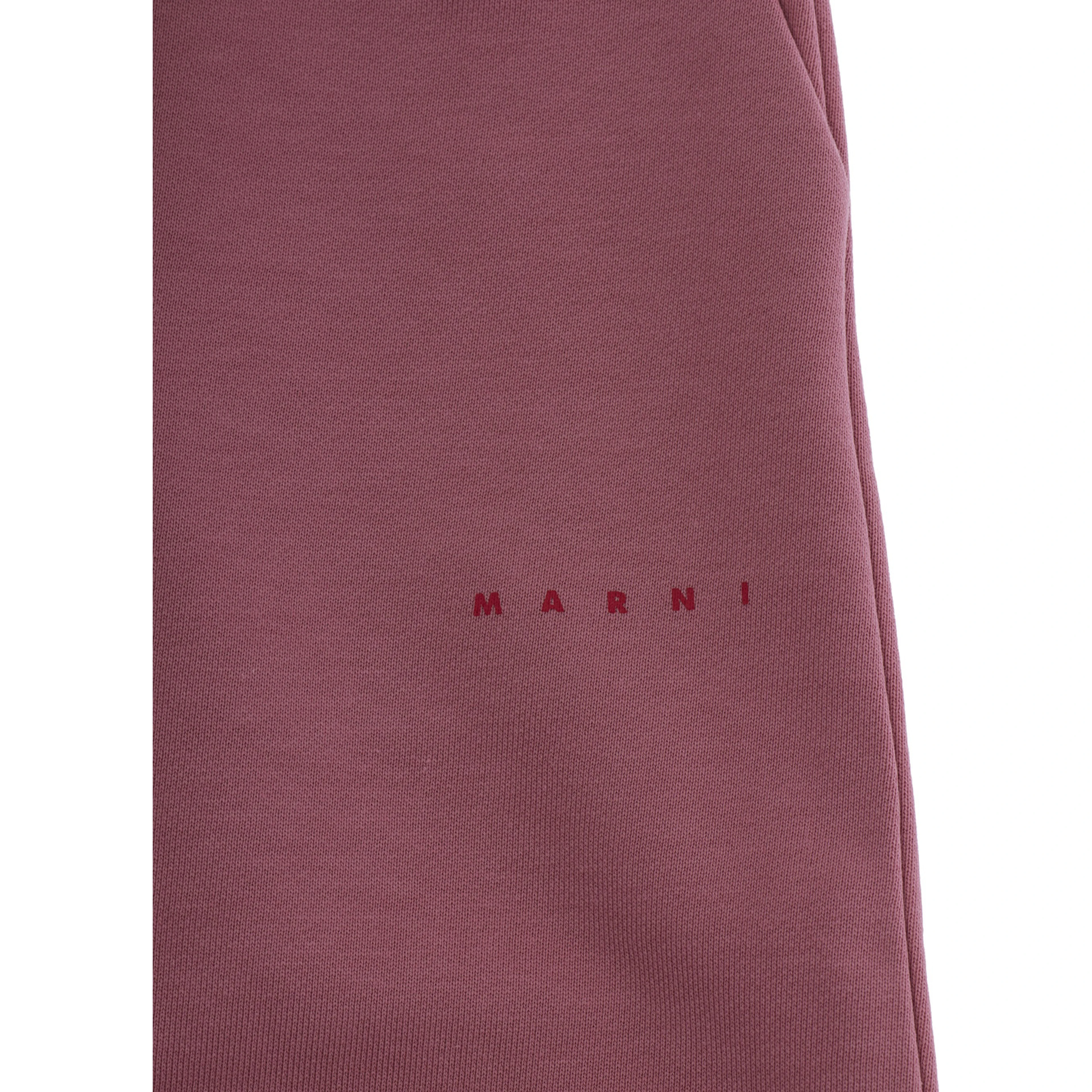pink pants with elasticated waist and logo on the front in cotton Girl