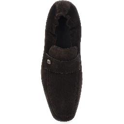 PALERMO Brown Loafers with Rounded Toe in Leather for Men