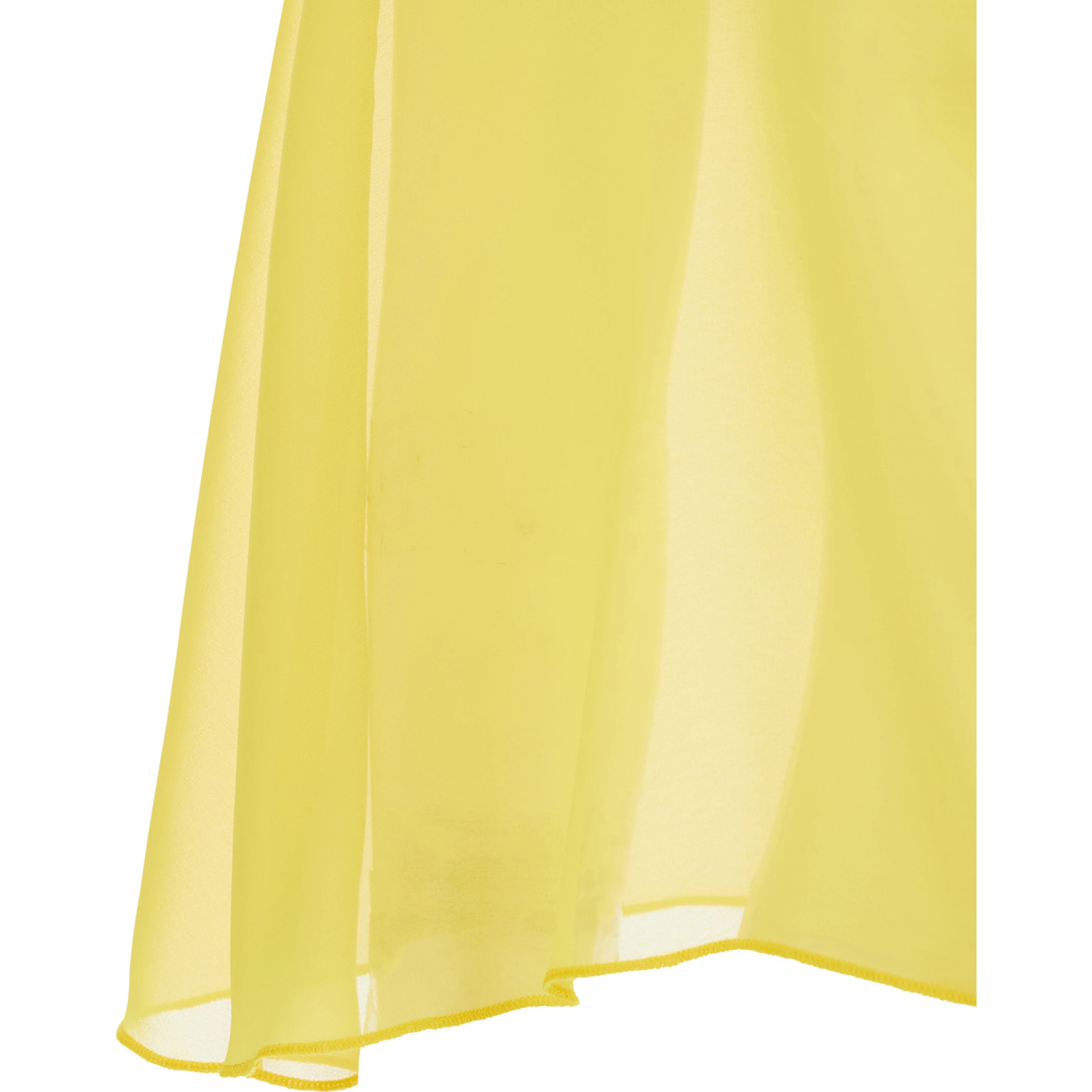 Yellow Stole with side knot in Tech Fabric Woman