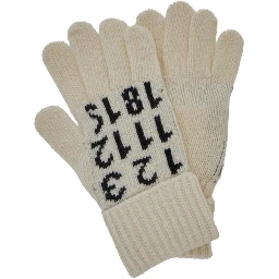 Unisex Gloves size II and III in wool and nylon in white for boy