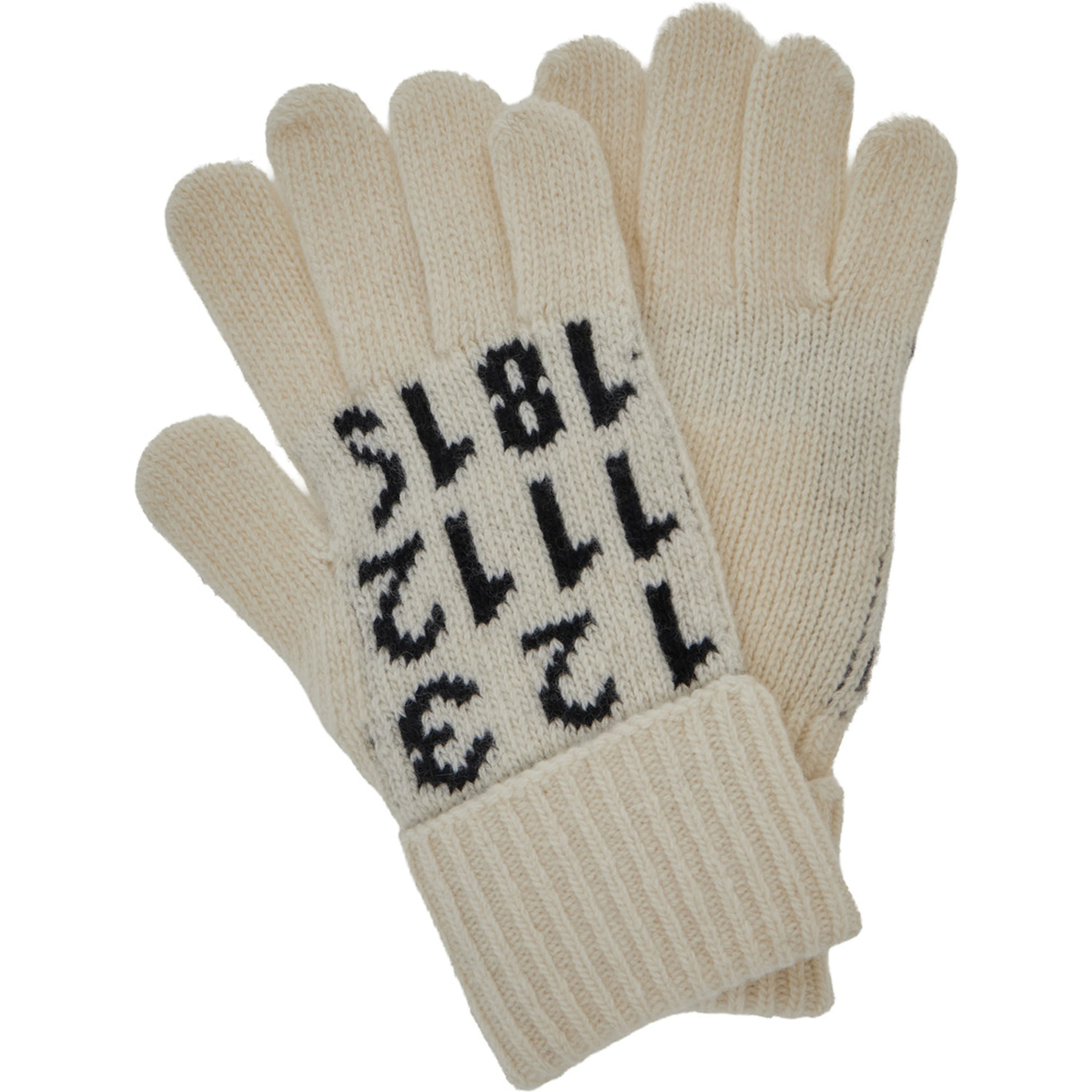 Unisex Gloves size II and III in wool and nylon in white for boy