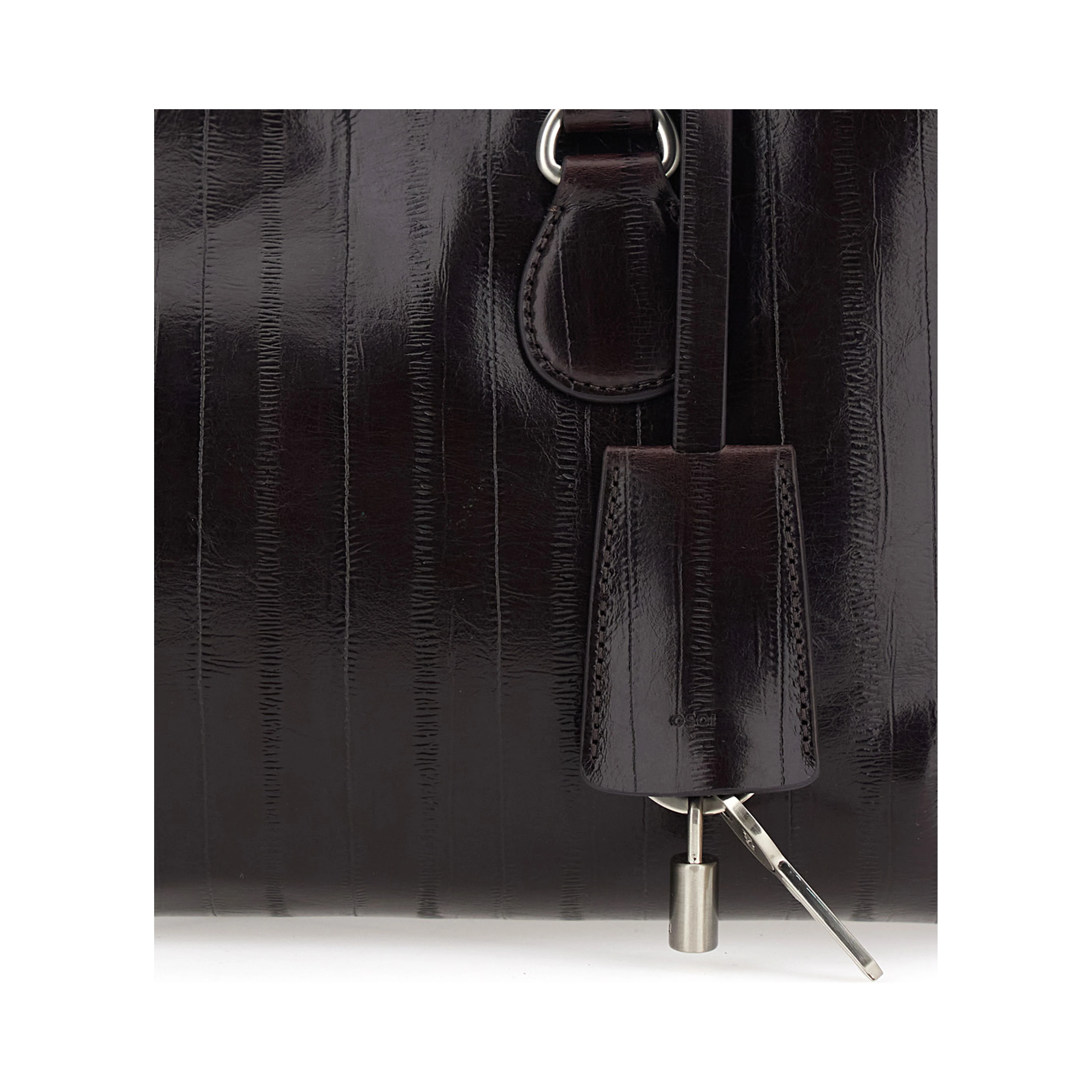 Shell Brot Brown Shoulder bag with Adjustable and Removable Strap and Pendant on the Front in Leather for Women