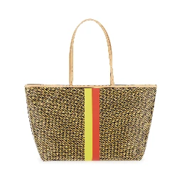 The Racer Multicolor Tote bag with All-Over Print and Stripes In Cotton Blend for Women