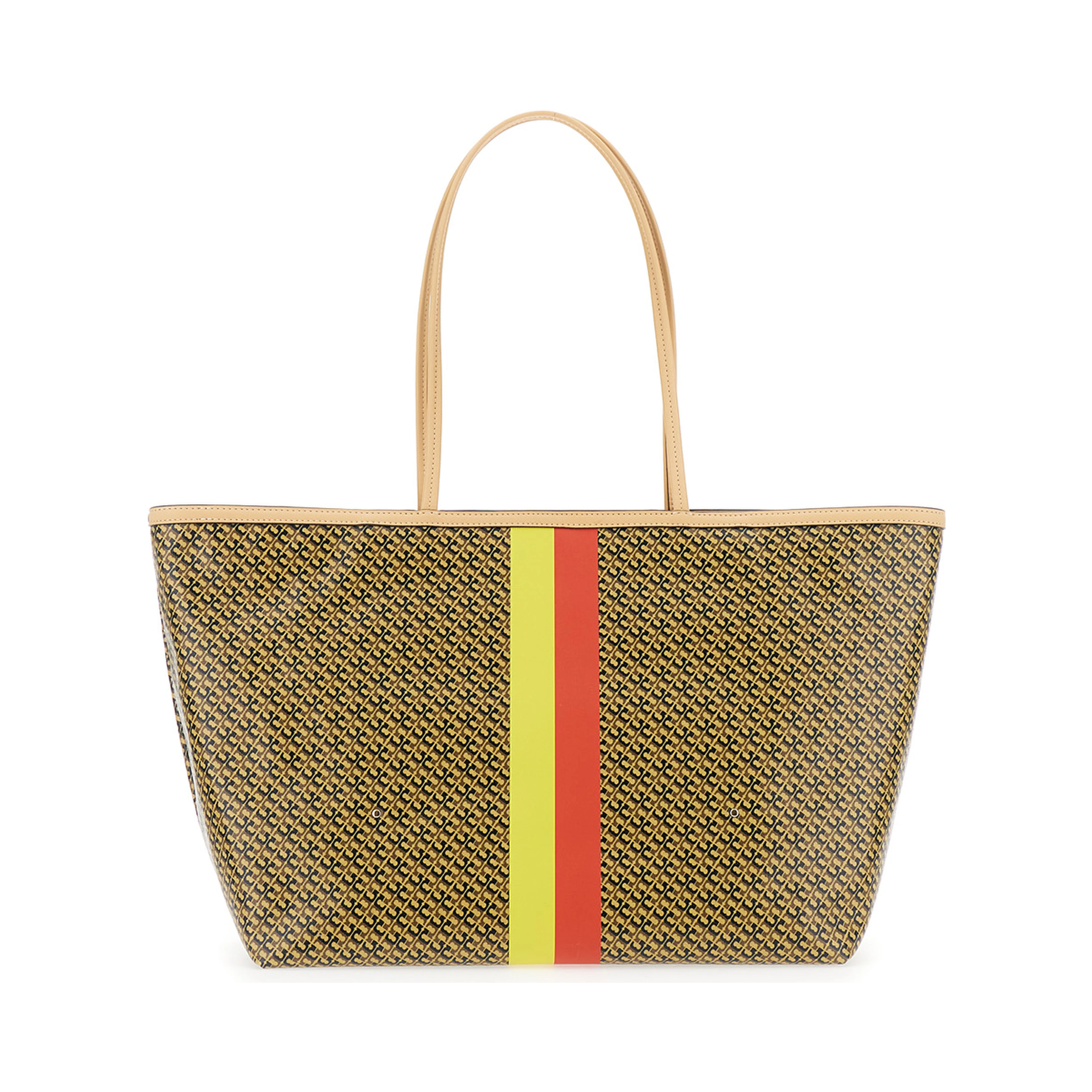 The Racer Multicolor Tote bag with All-Over Print and Stripes In Cotton Blend for Women