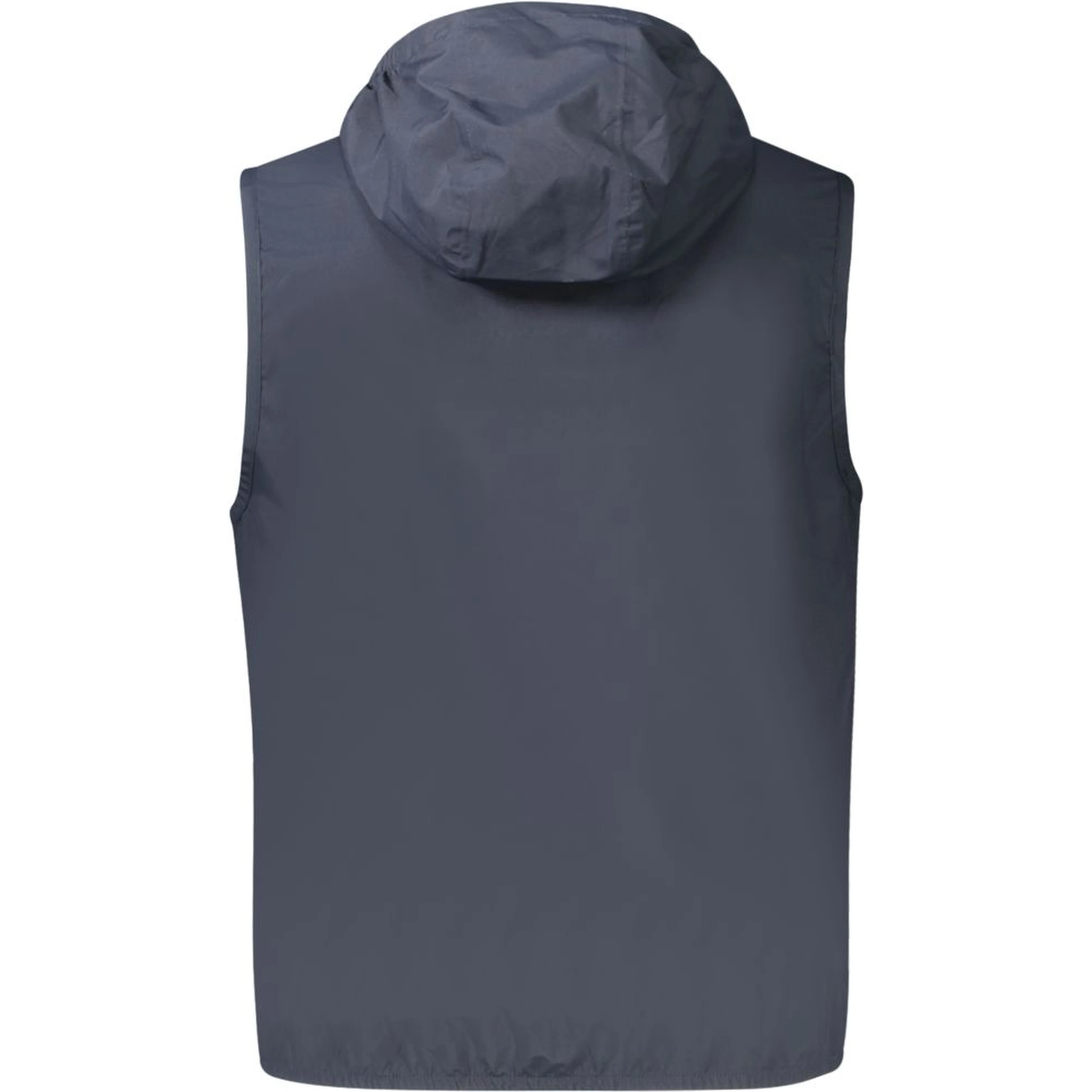 Blue Polyester Men Sleeveless Jacket