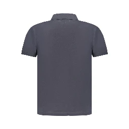 Blue Cotton Men's Polo