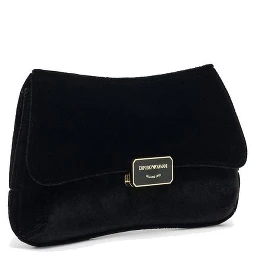 Black Polyester Clutch Bag
