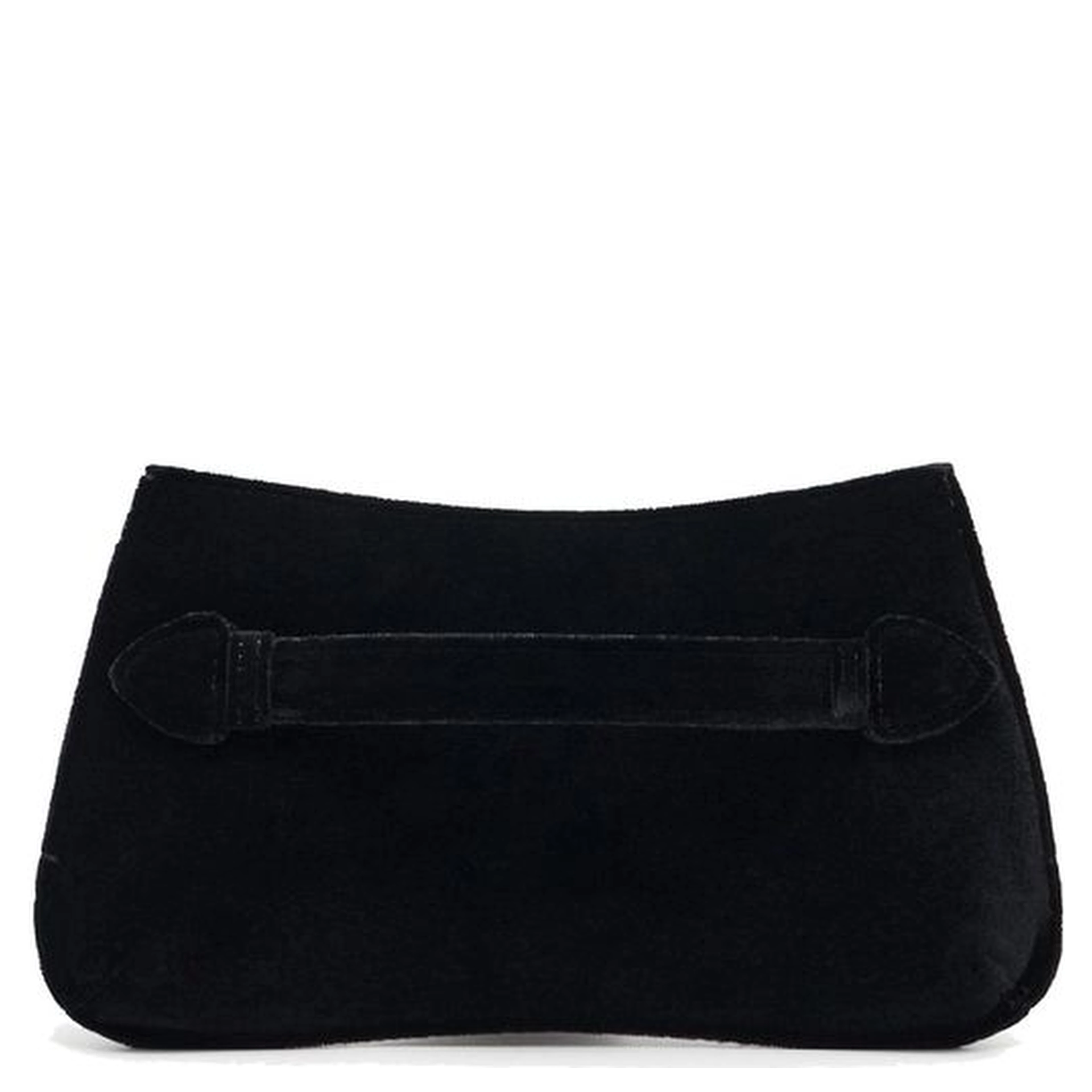 Black Polyester Clutch Bag
