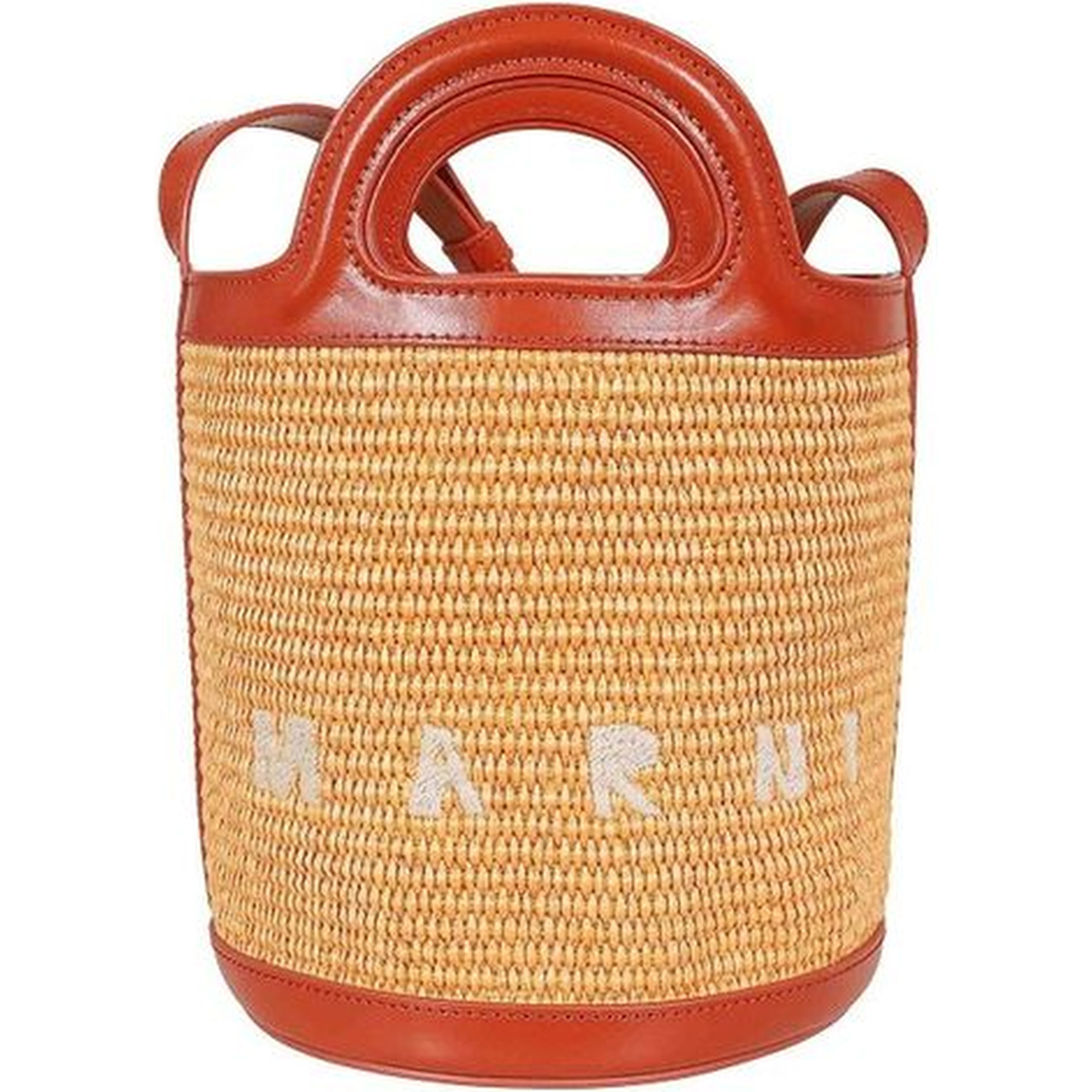 Orange Cotton Backet Bag