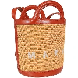 Orange Cotton Backet Bag