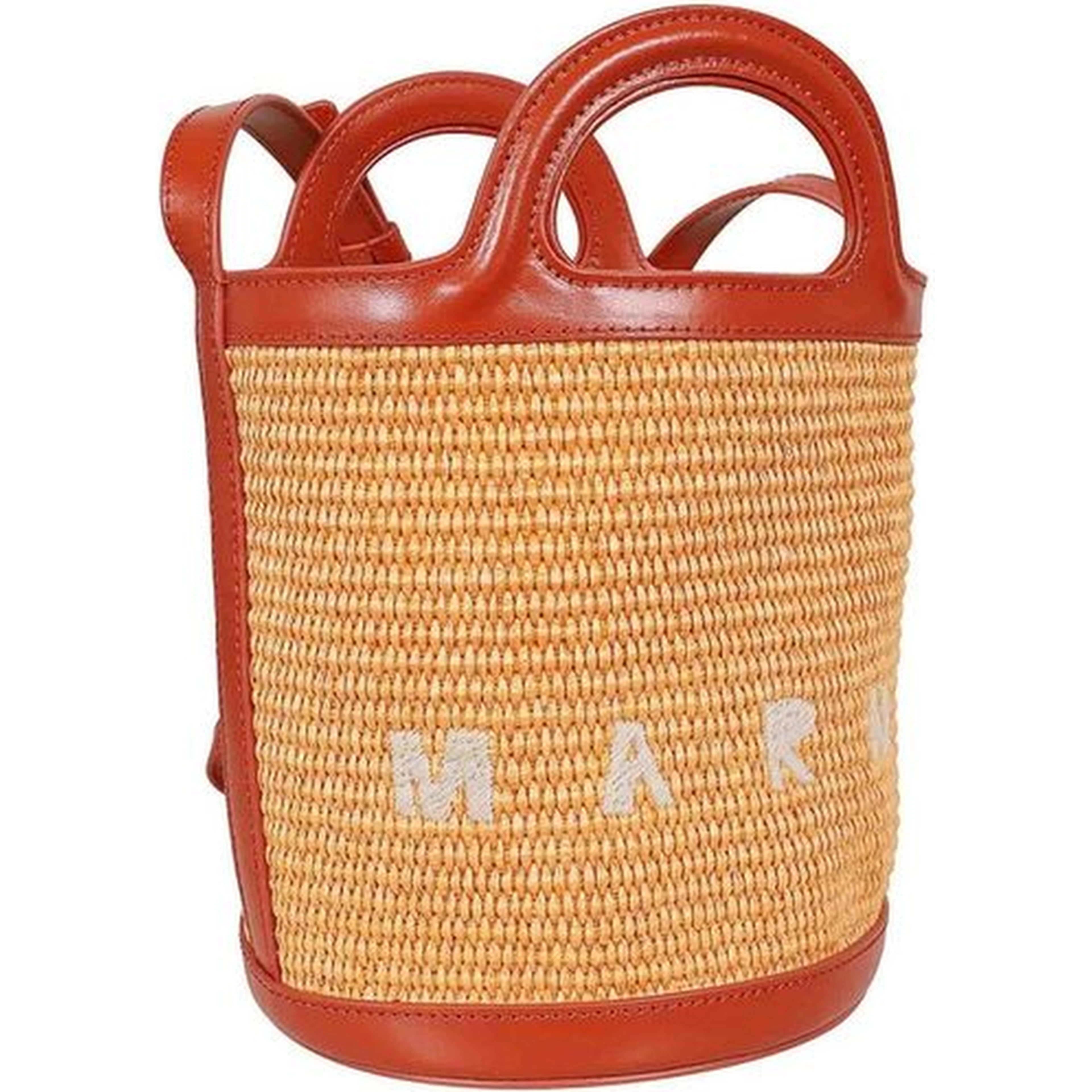 Orange Cotton Backet Bag