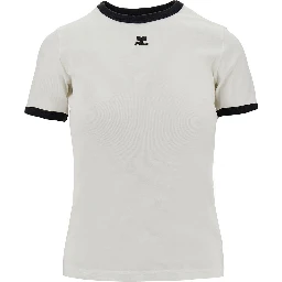 Cotton T-shirt with contrasting trims