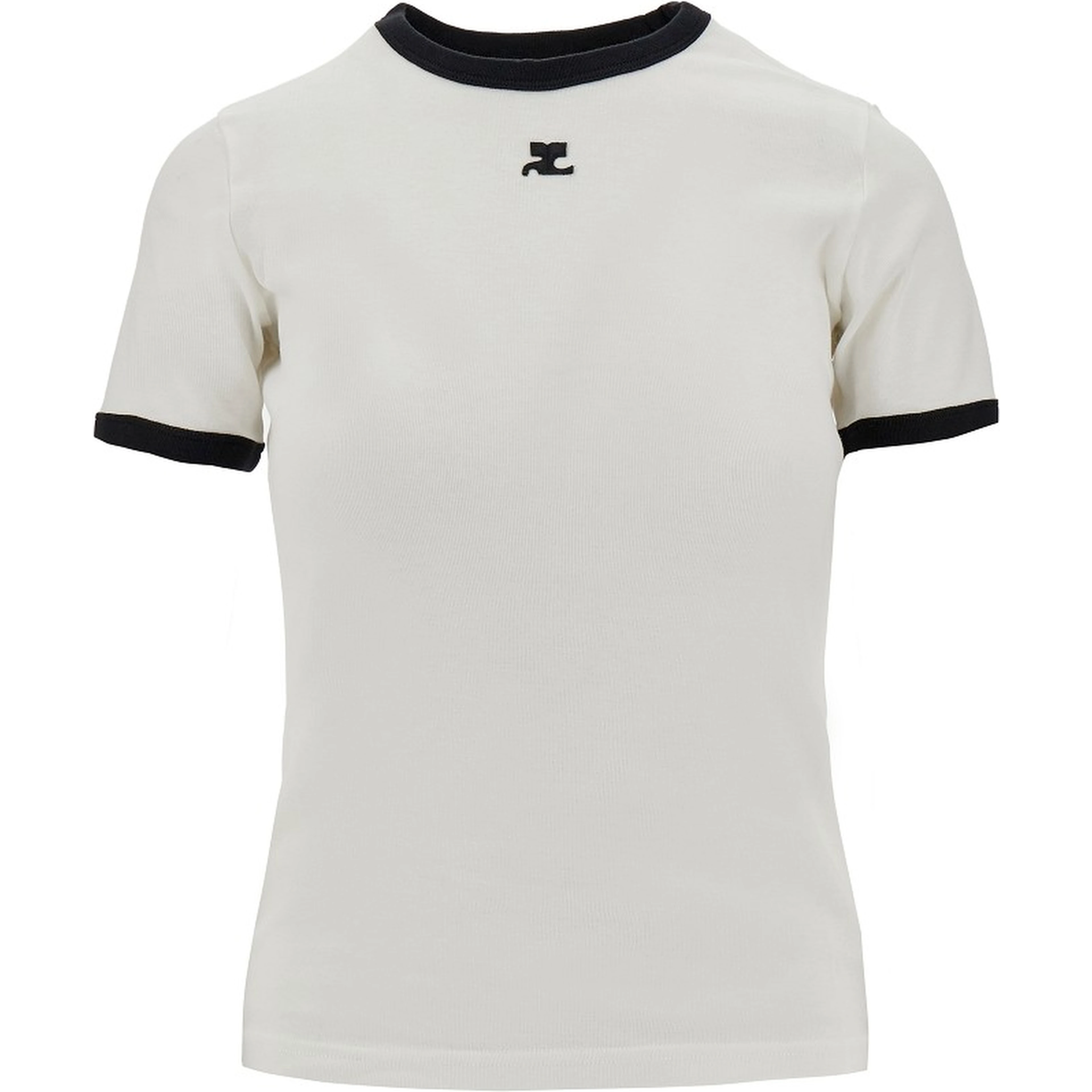 Cotton T-shirt with contrasting trims