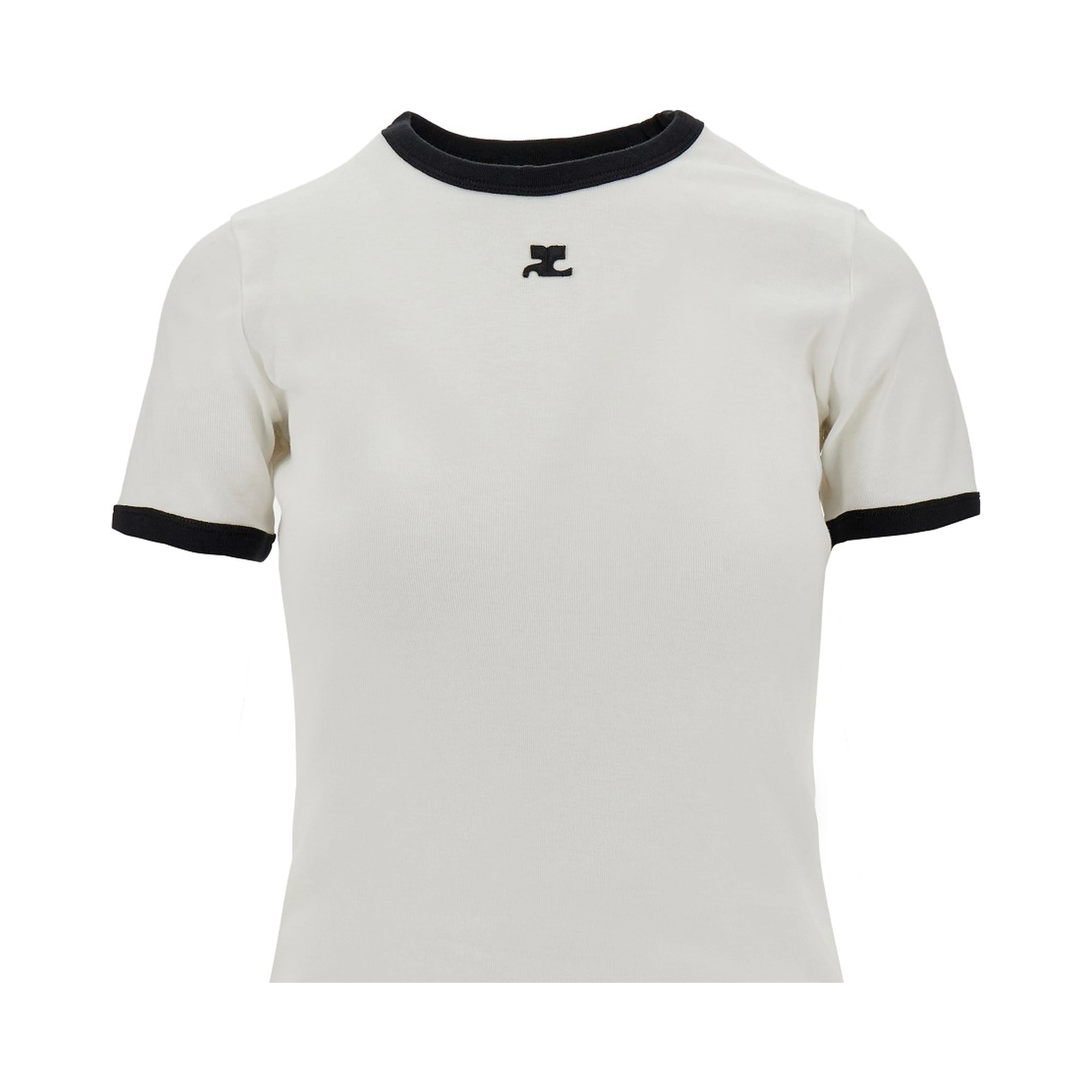 Cotton T-shirt with contrasting trims