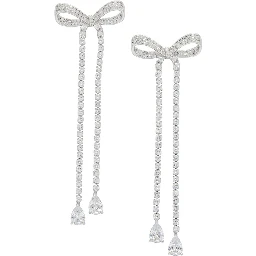 Dangling earrings with crystals