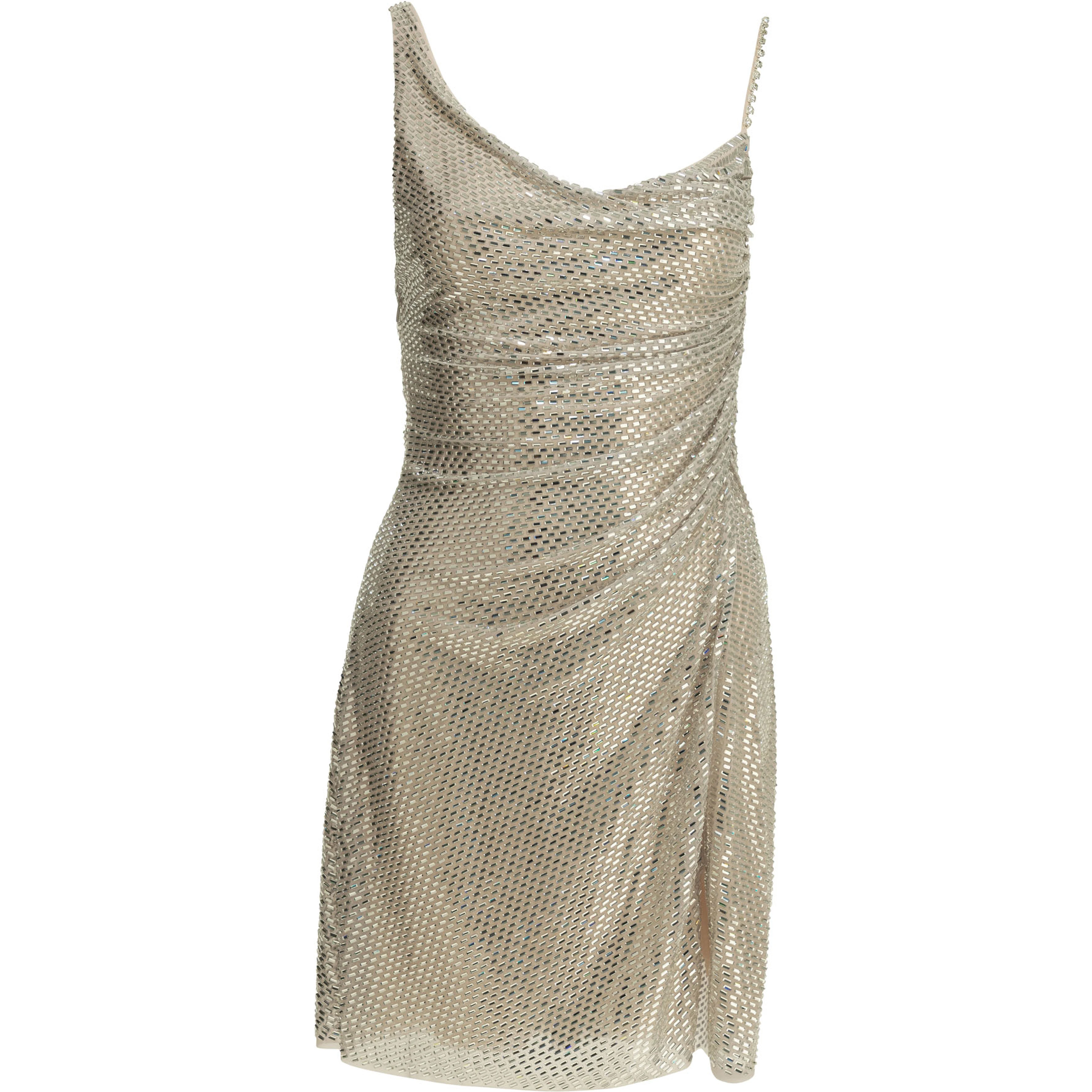 Short dress with rhinestones