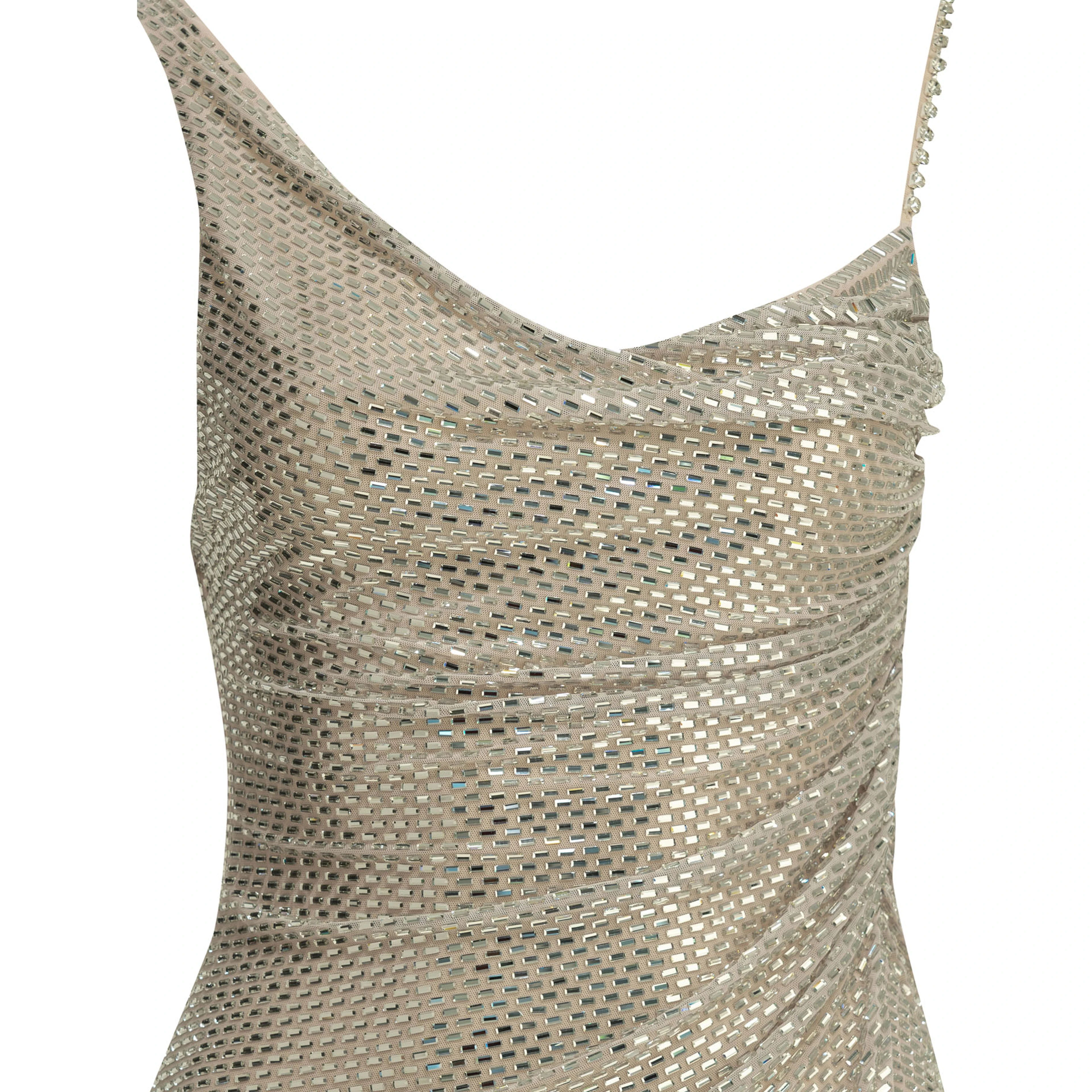 Short dress with rhinestones