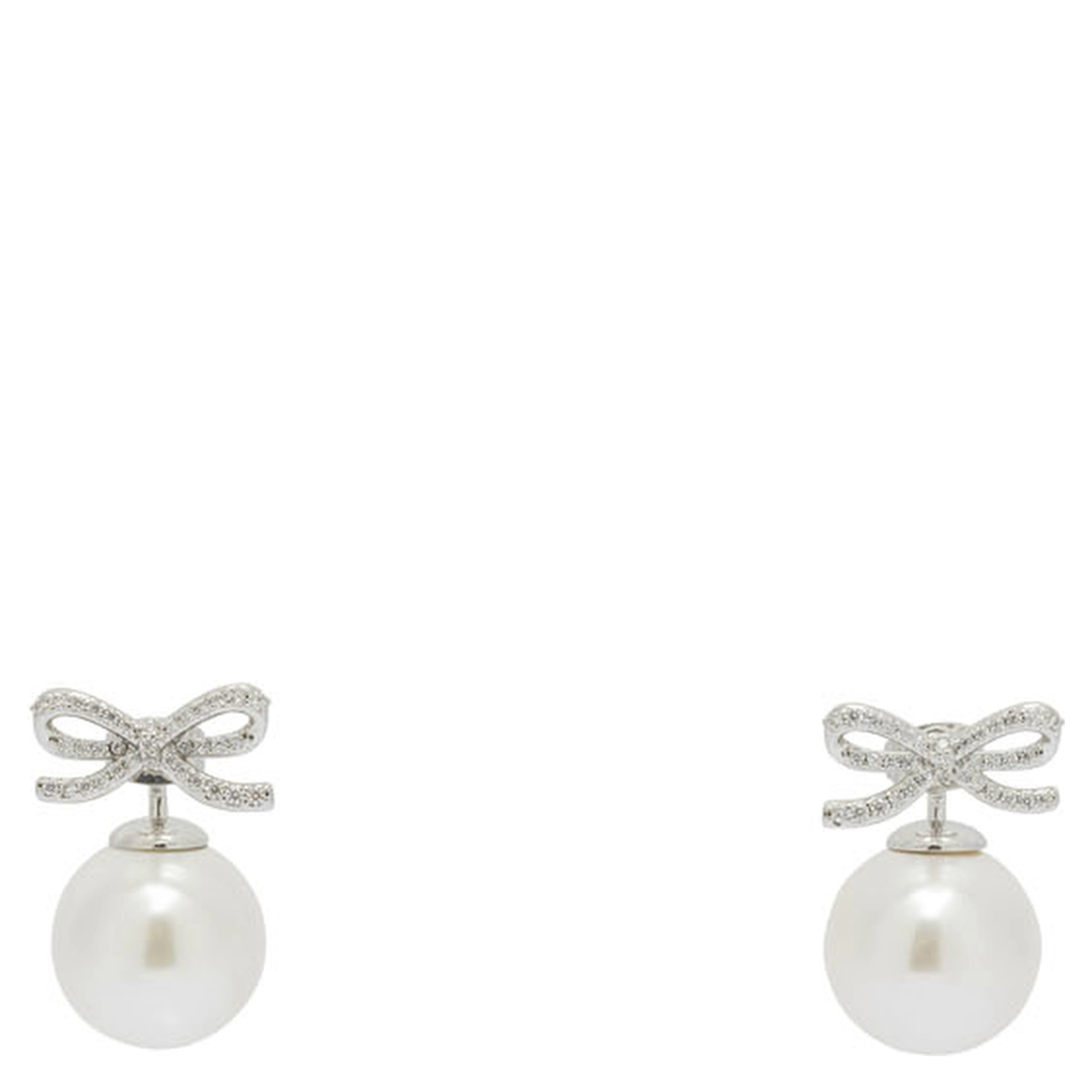 Earrings with pearl and crystals